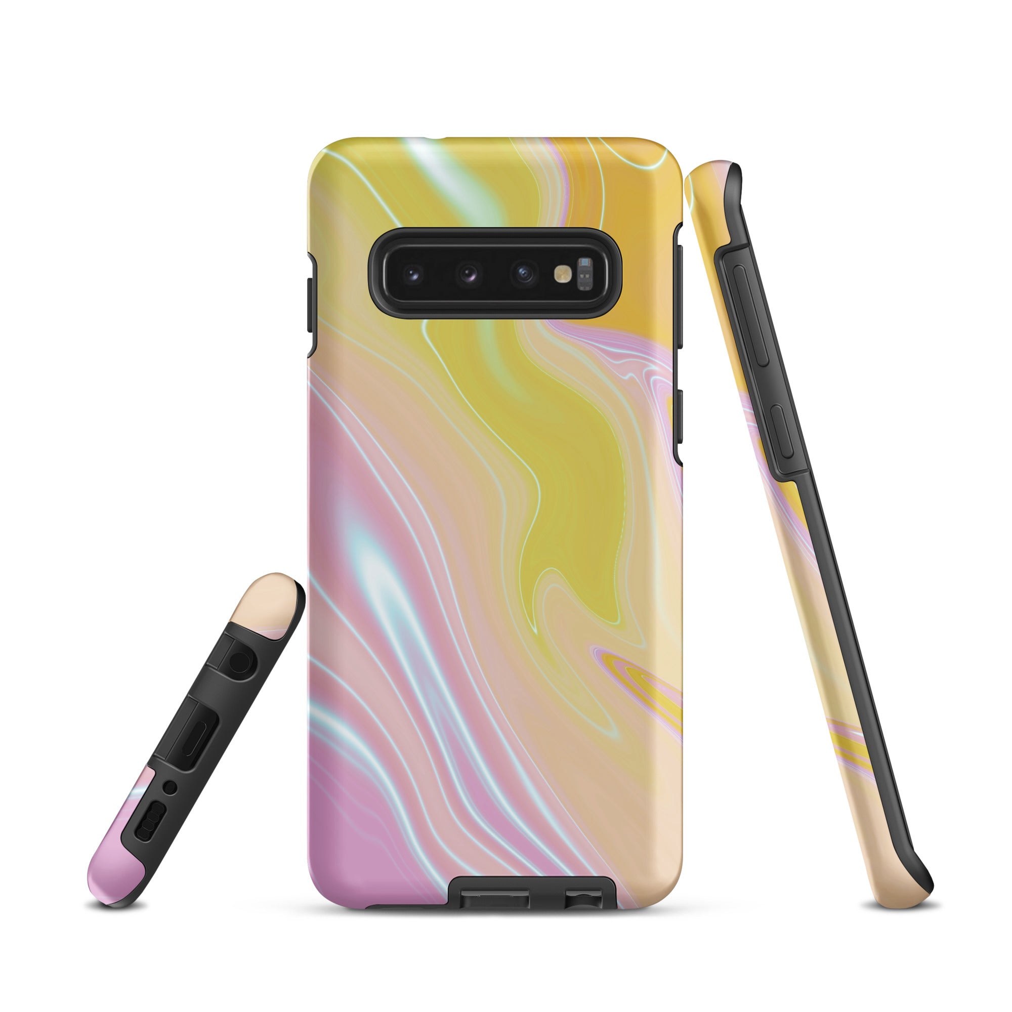 Tough case for Samsung®- Marble Yellow and Pink