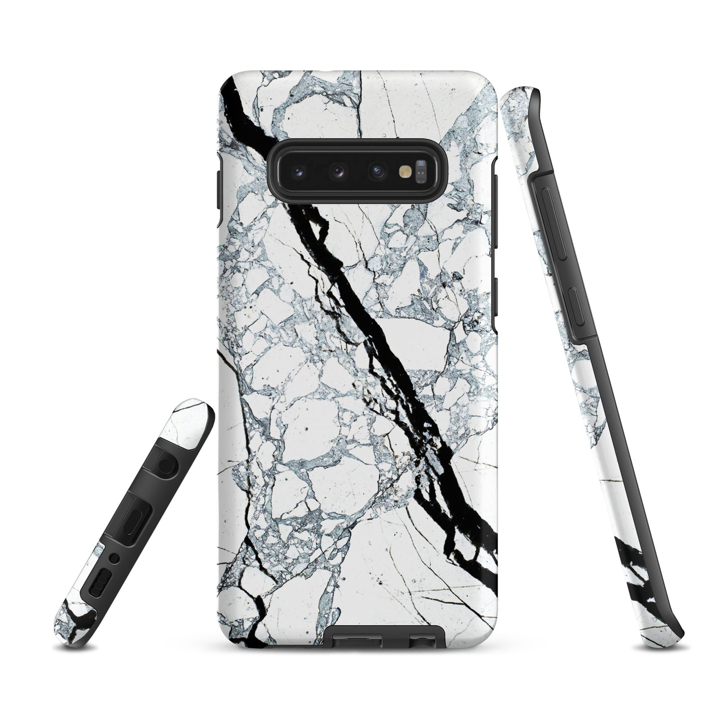 Tough case for Samsung®- Marble Black and White