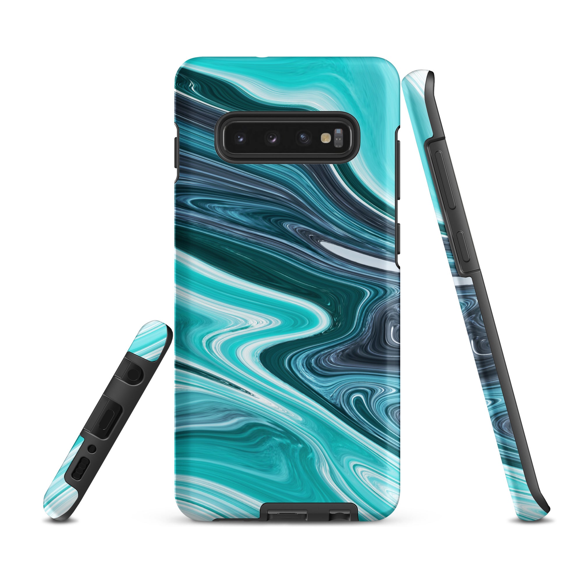 Tough case for Samsung®- Marble Cyan