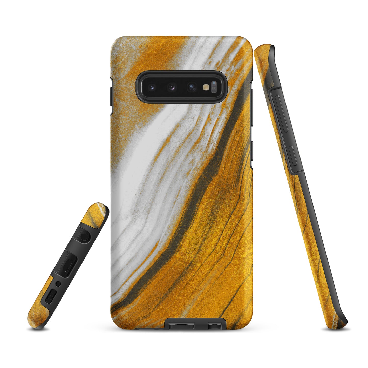 Tough case for Samsung®- Marble Brown and White