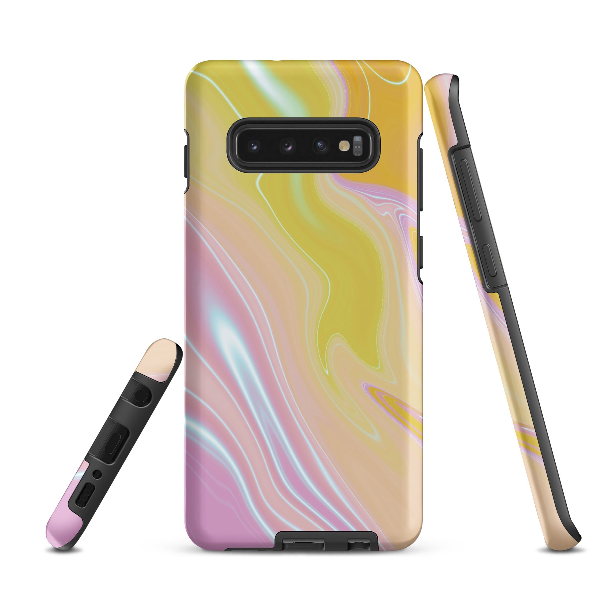 Tough case for Samsung®- Marble Yellow and Pink