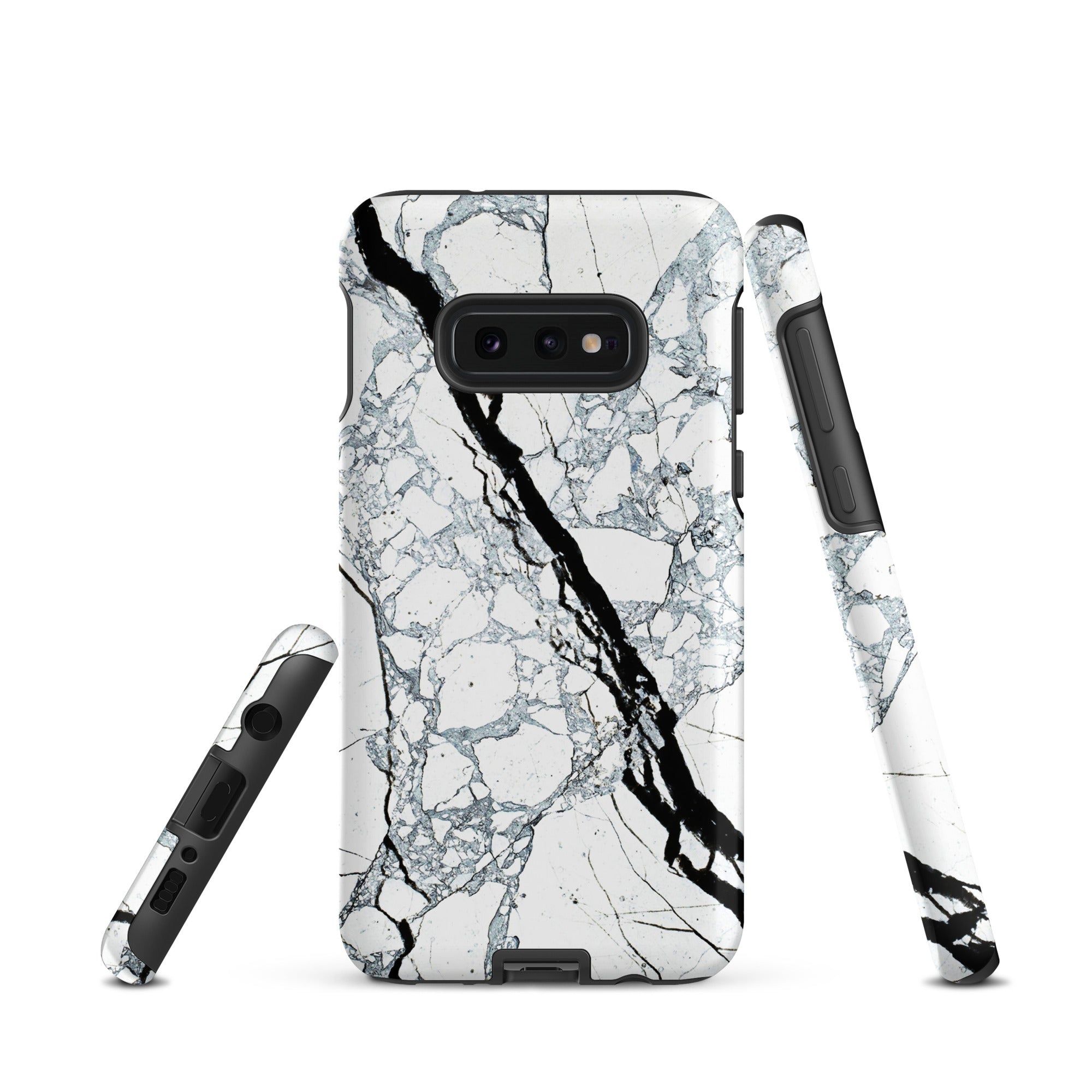 Tough case for Samsung®- Marble Black and White