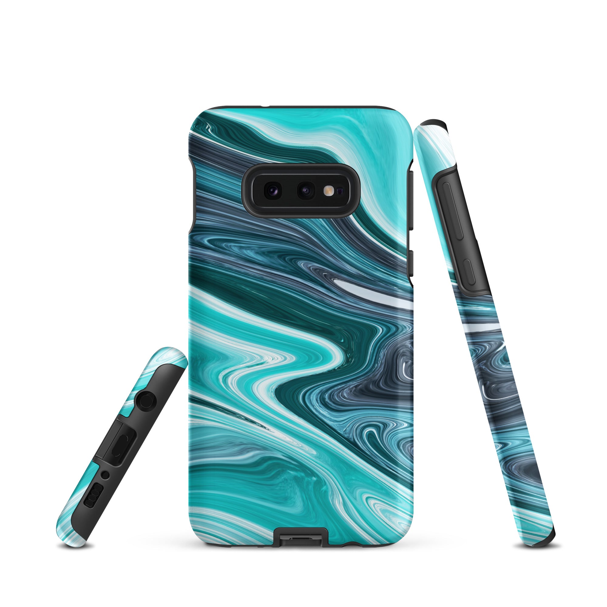 Tough case for Samsung®- Marble Cyan