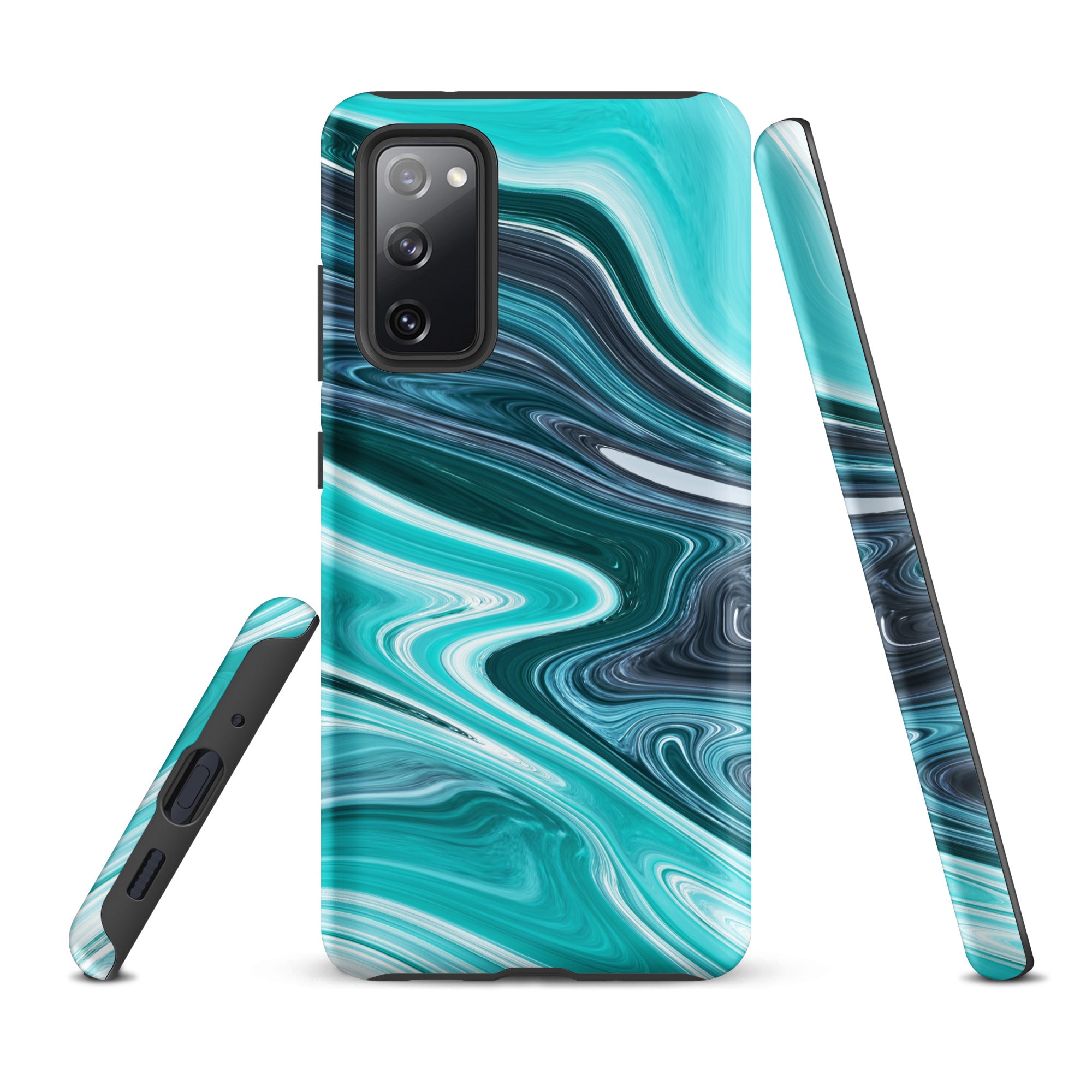 Tough case for Samsung®- Marble Cyan