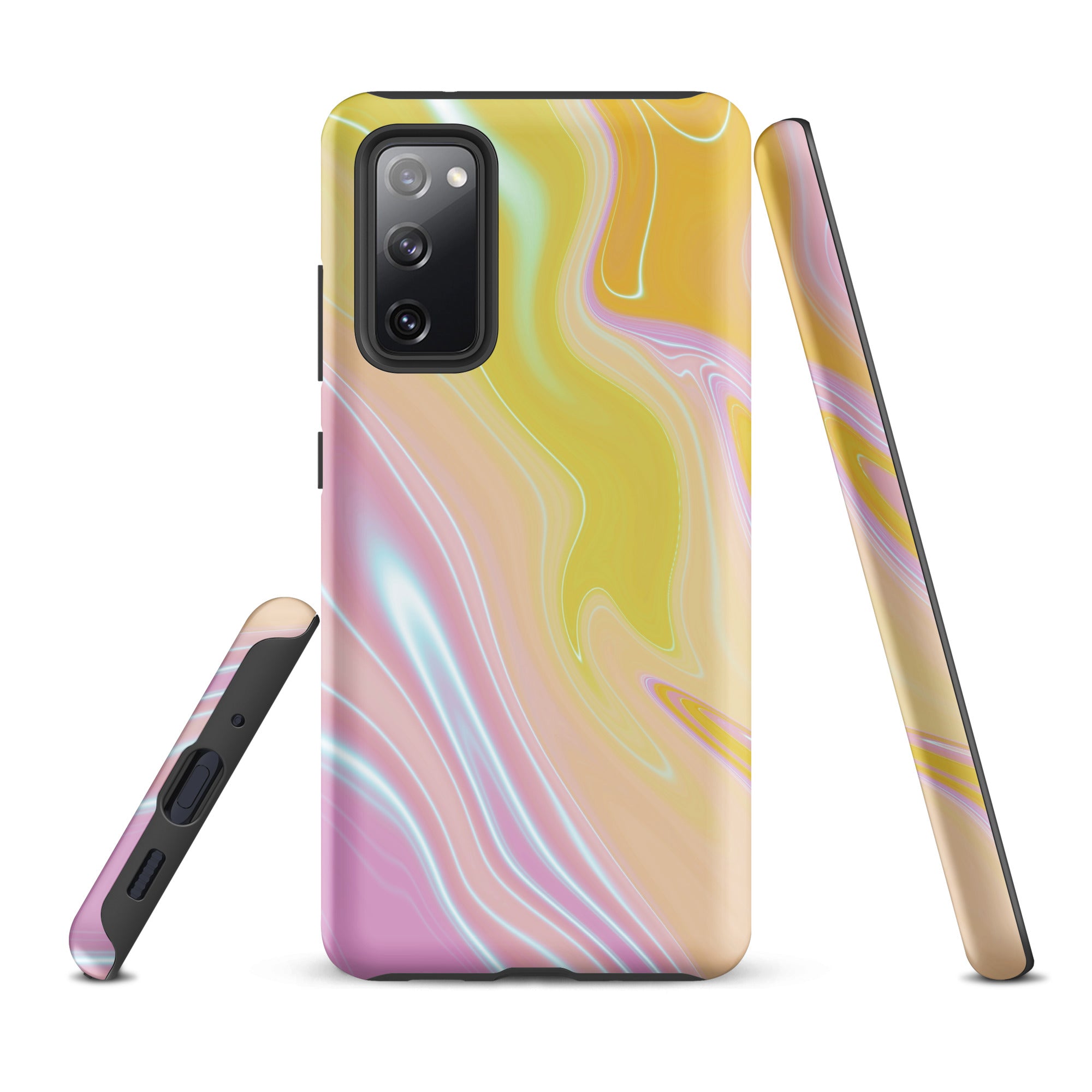 Tough case for Samsung®- Marble Yellow and Pink