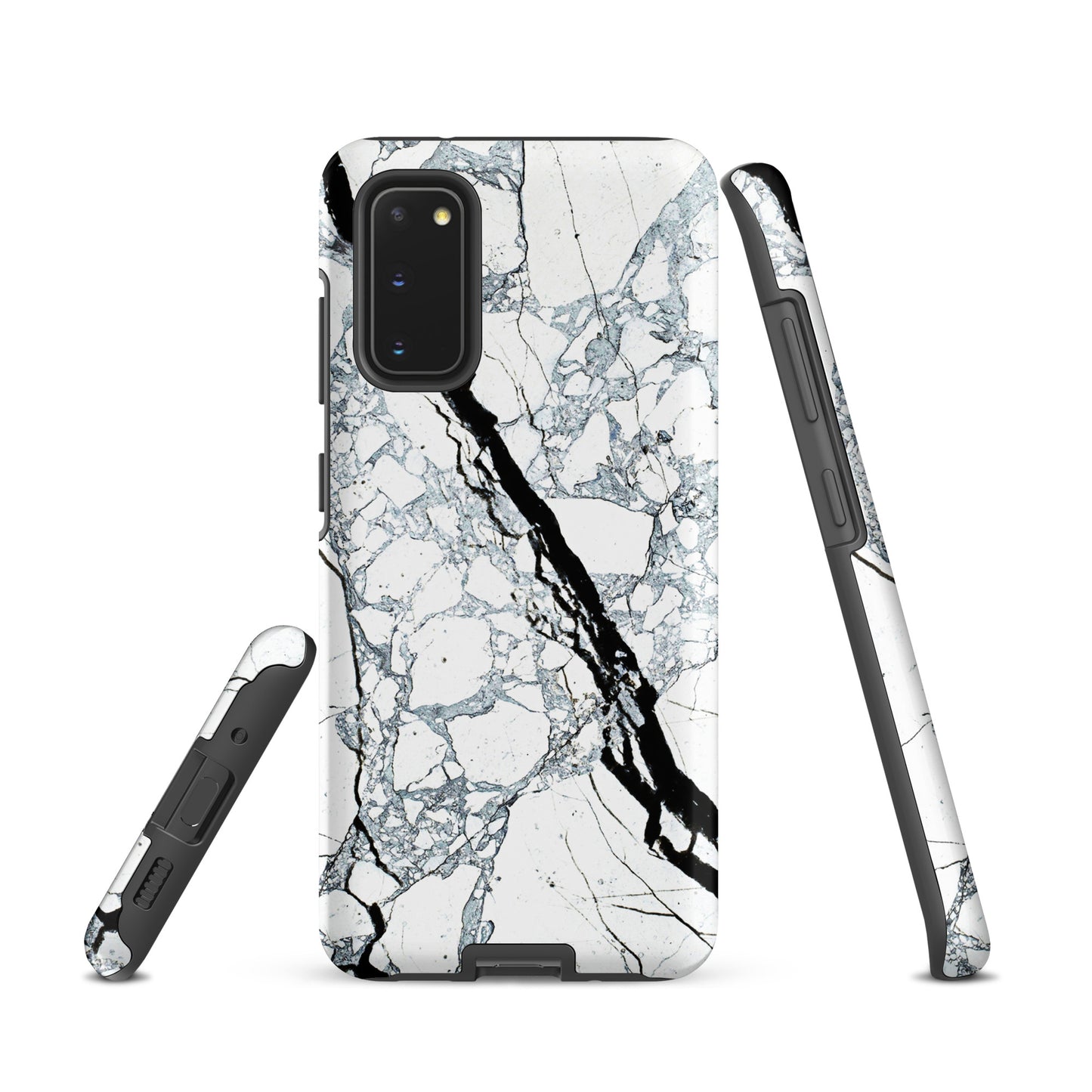Tough case for Samsung®- Marble Black and White