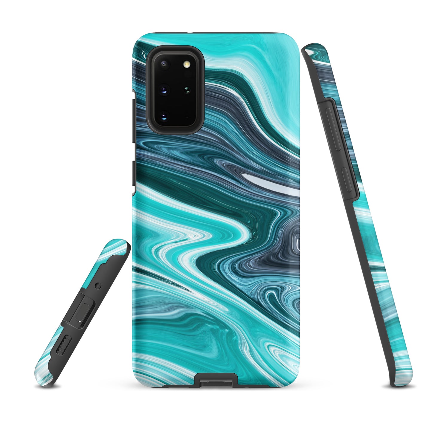 Tough case for Samsung®- Marble Cyan