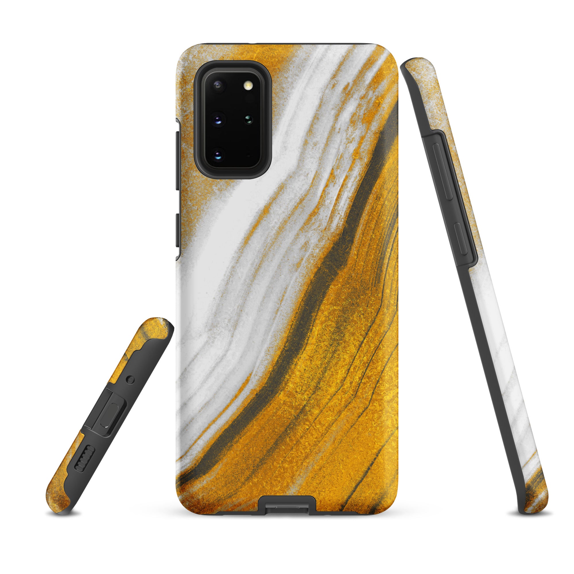 Tough case for Samsung®- Marble Brown and White