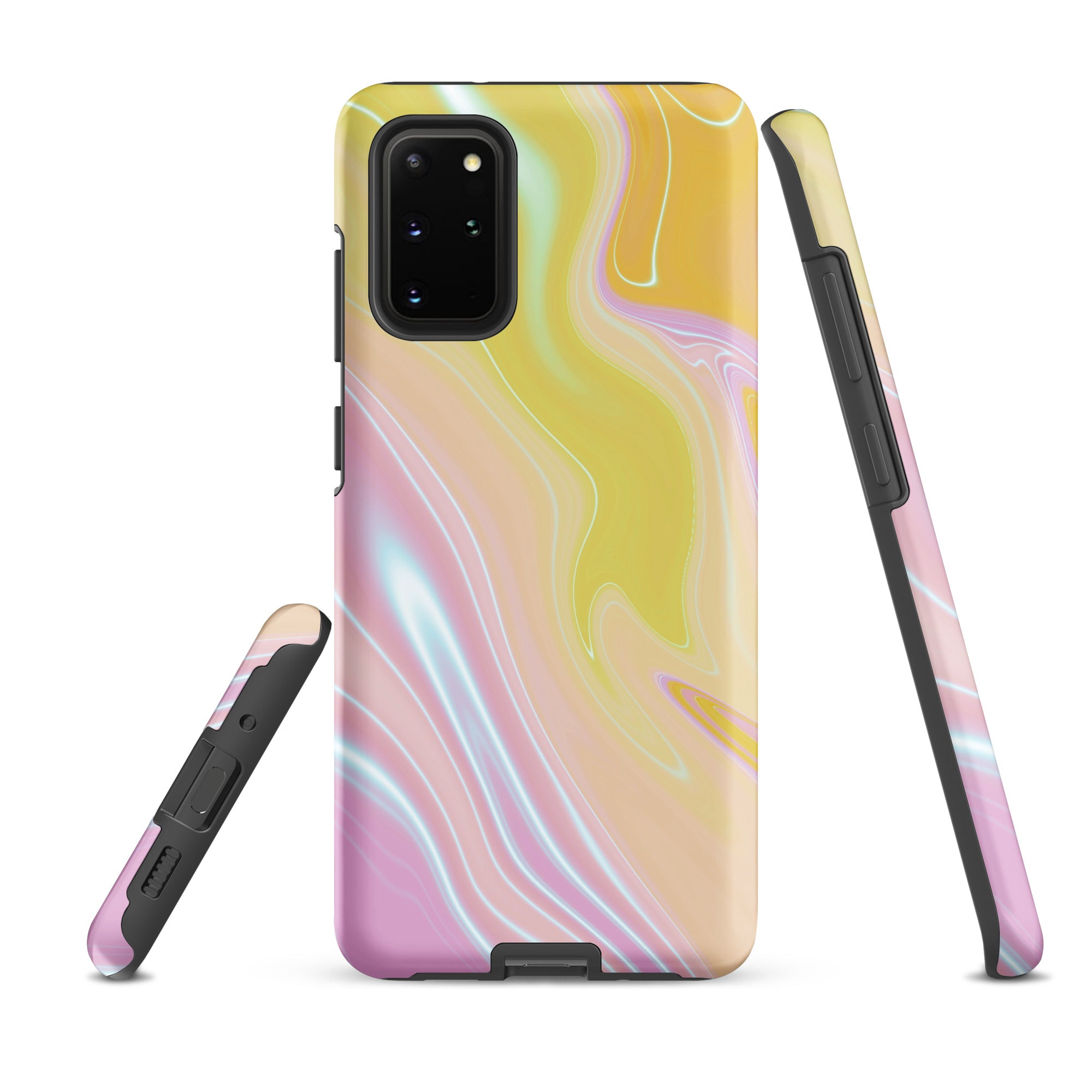 Tough case for Samsung®- Marble Yellow and Pink