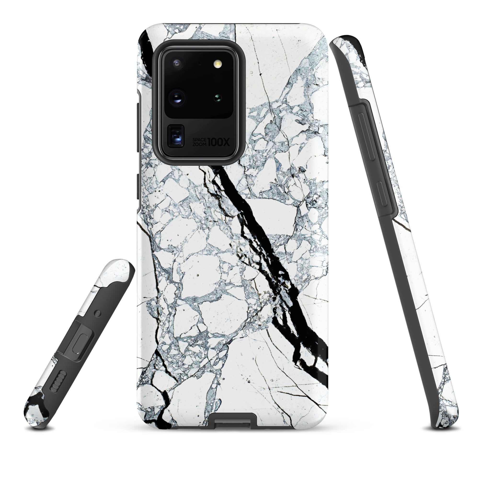 Tough case for Samsung®- Marble Black and White