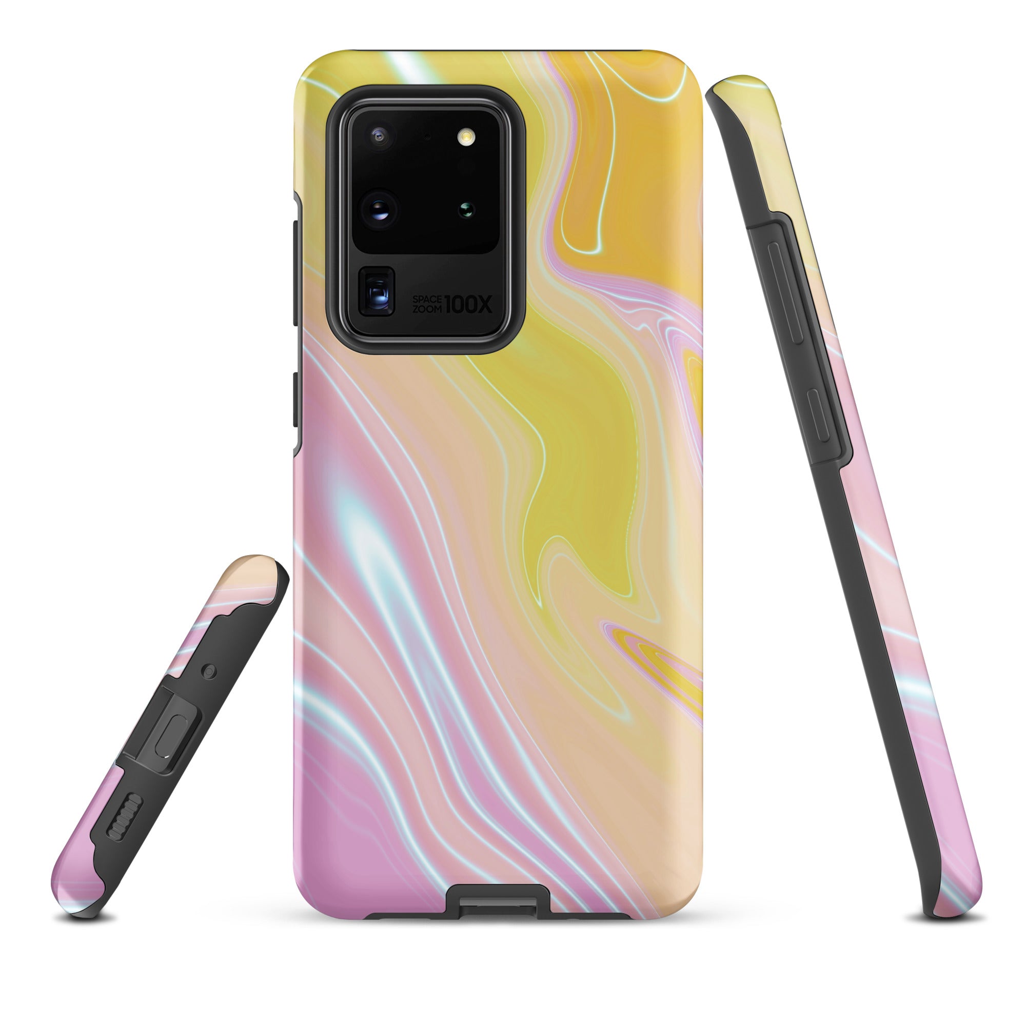 Tough case for Samsung®- Marble Yellow and Pink