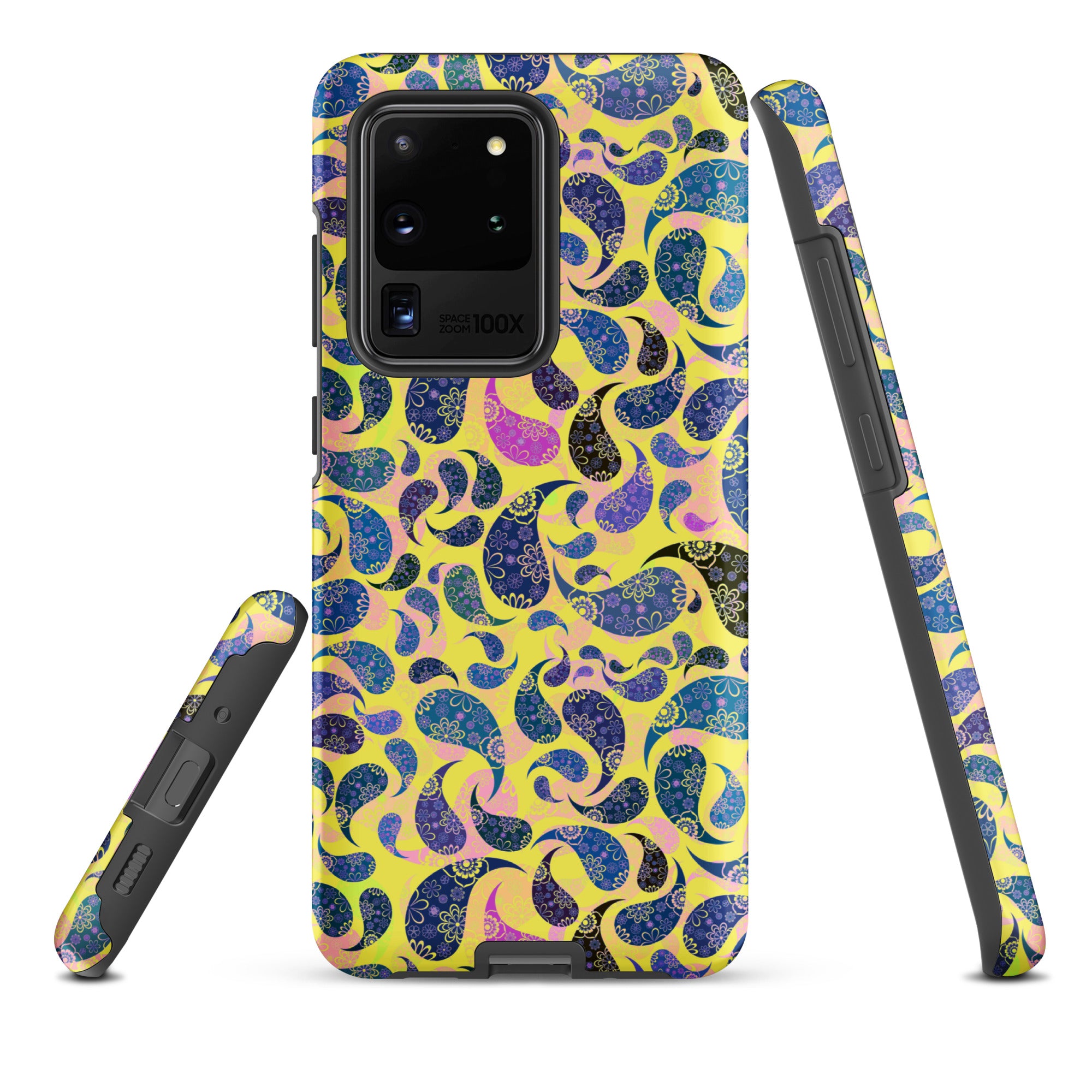 Tough case for Samsung®- Paisley Dark Yellow