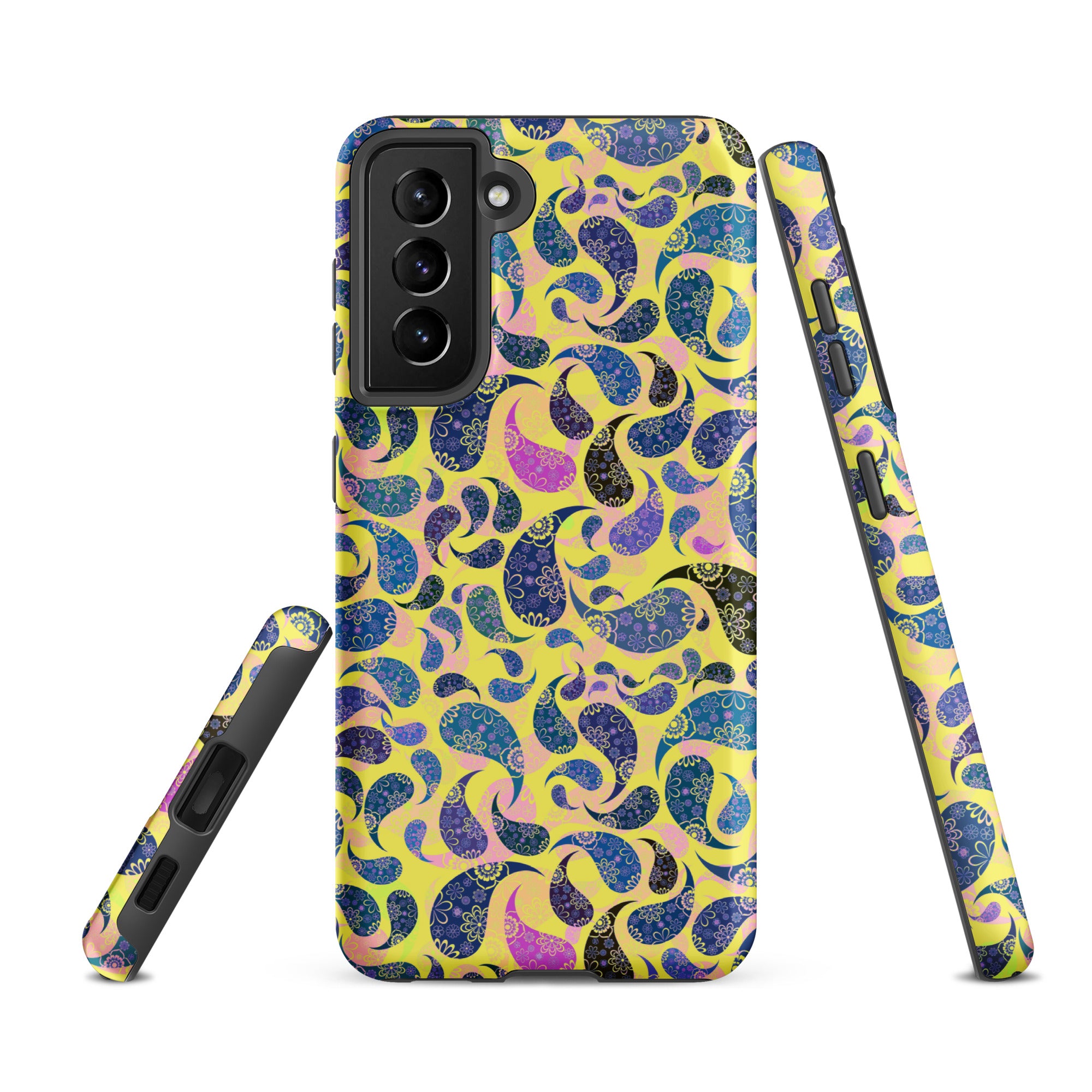 Tough case for Samsung®- Paisley Dark Yellow