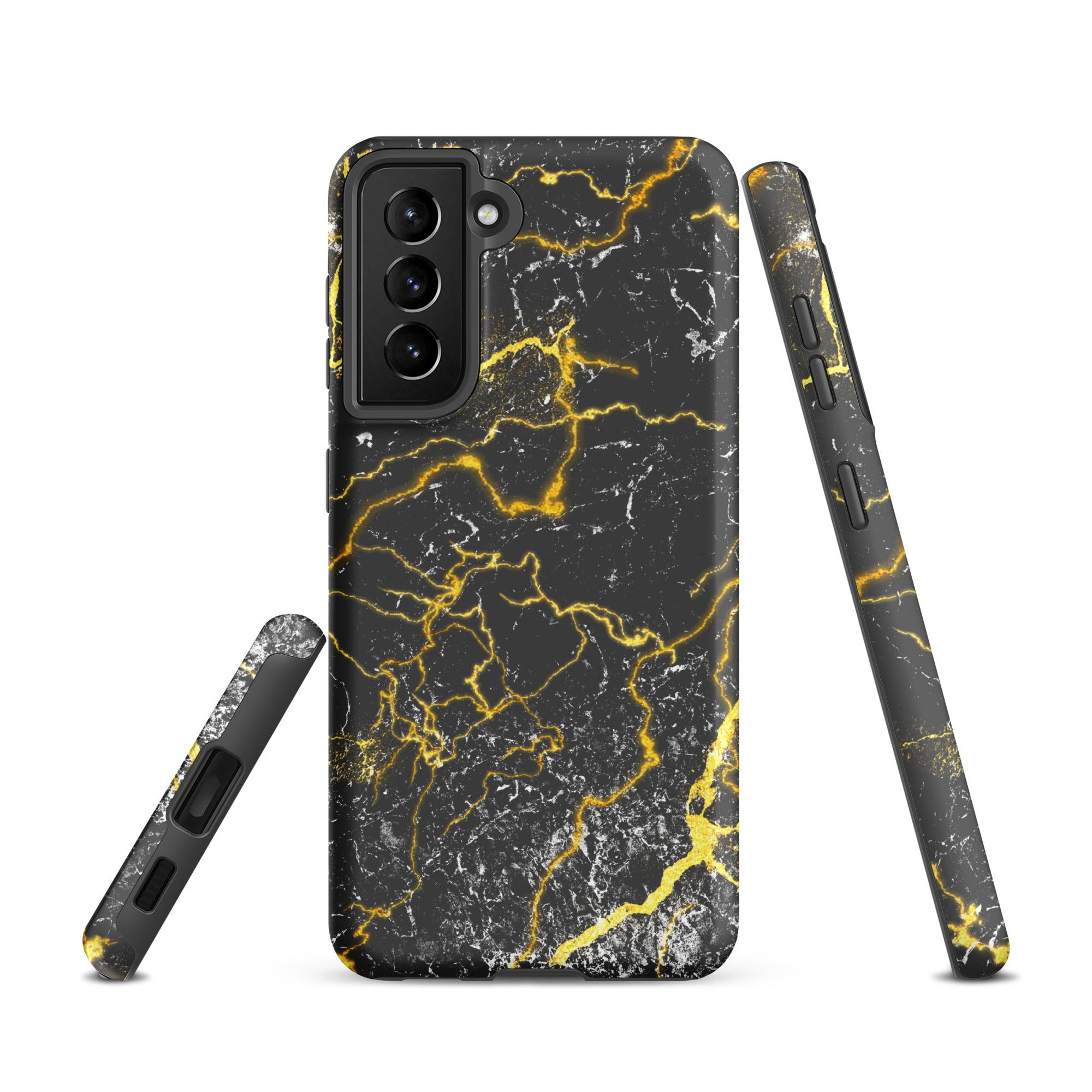 Tough case for Samsung®- Marble Black and Gold