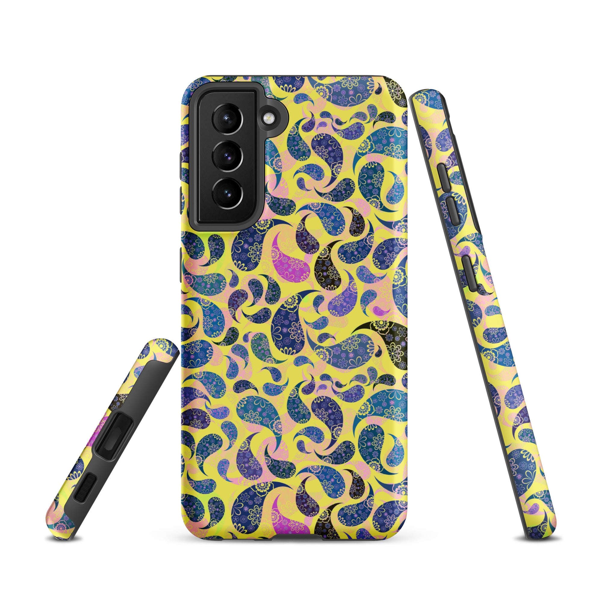 Tough case for Samsung®- Paisley Dark Yellow