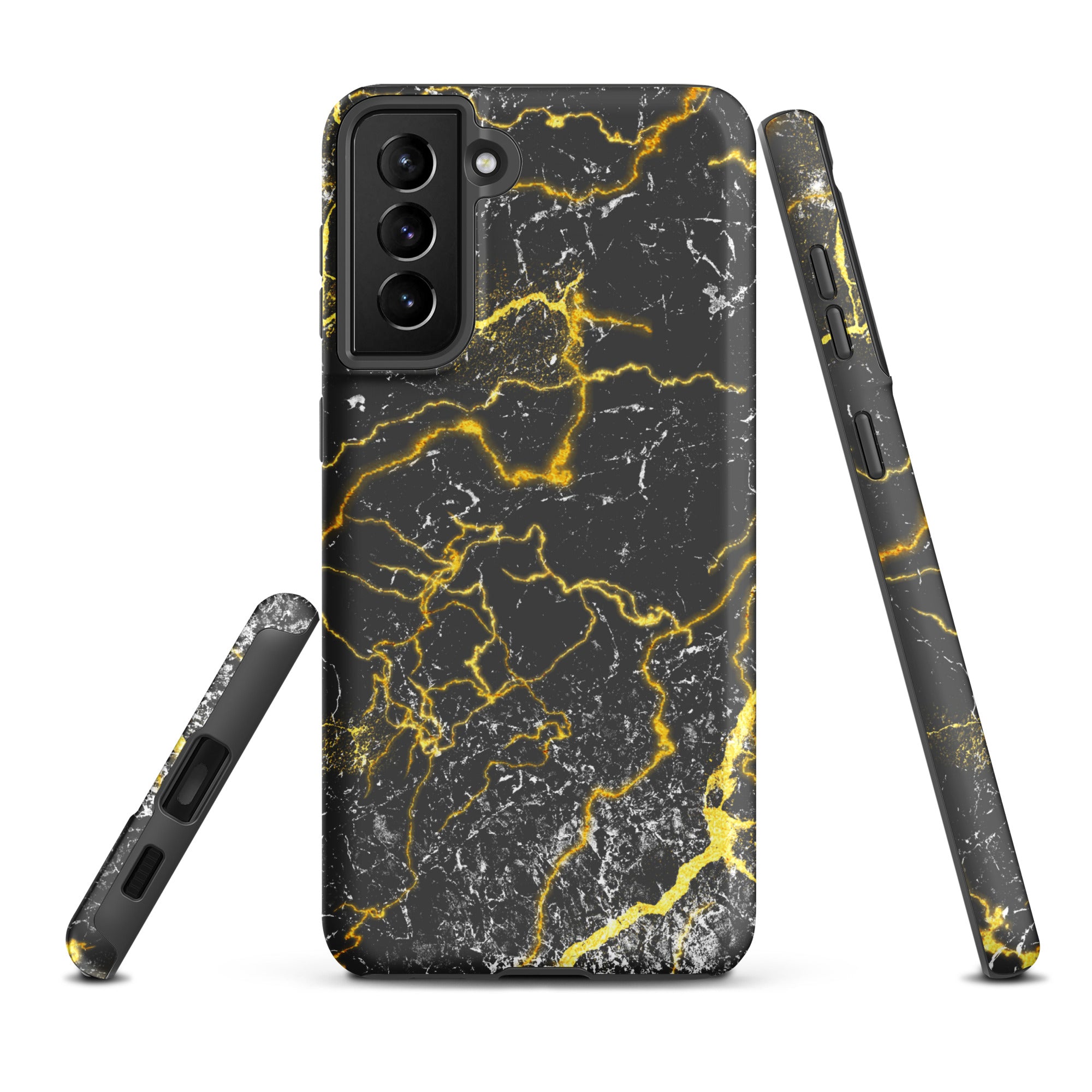 Tough case for Samsung®- Marble Black and Gold