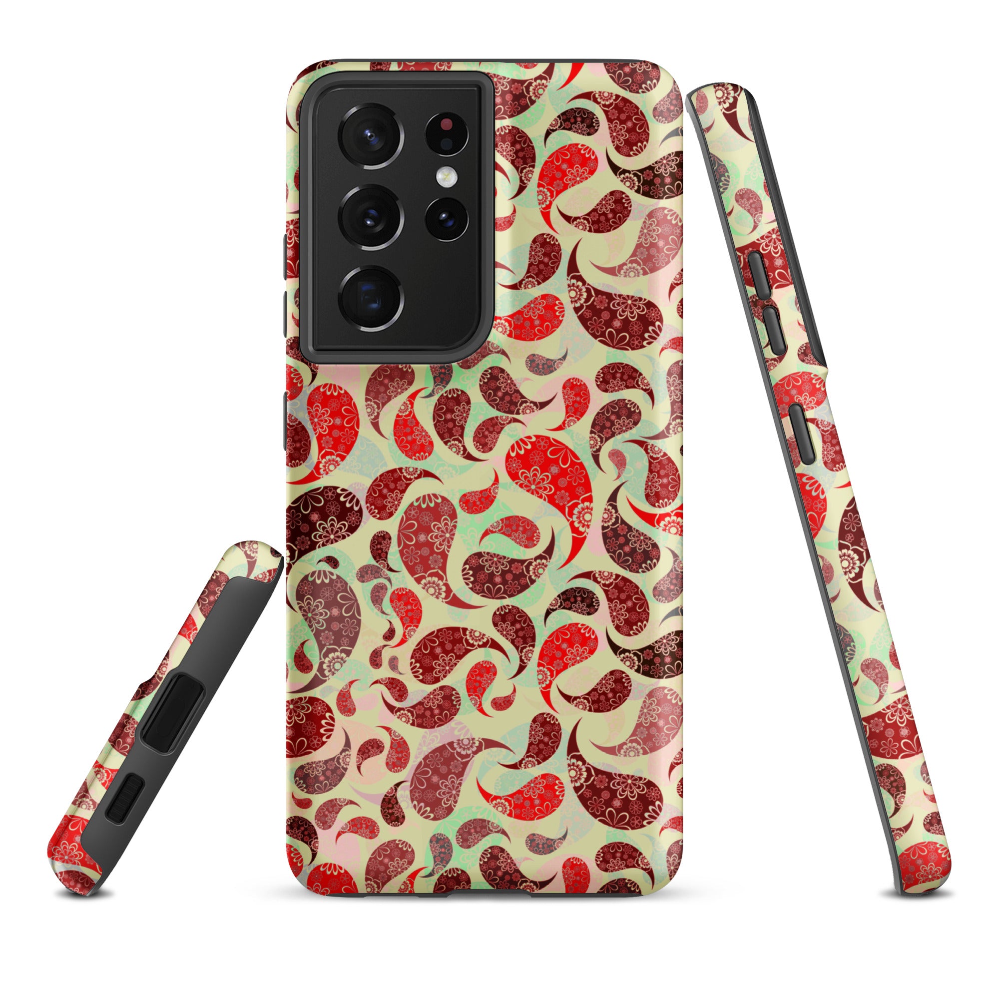 Tough case for Samsung®- Paisley Red