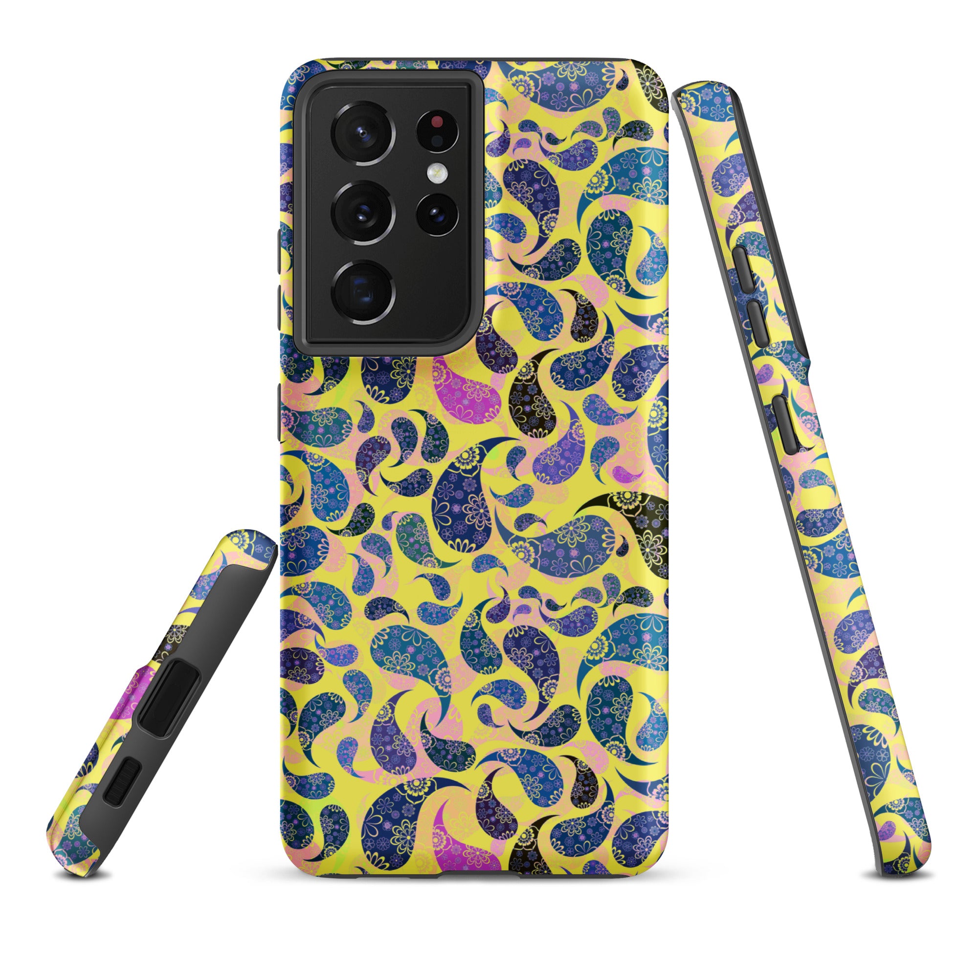 Tough case for Samsung®- Paisley Dark Yellow