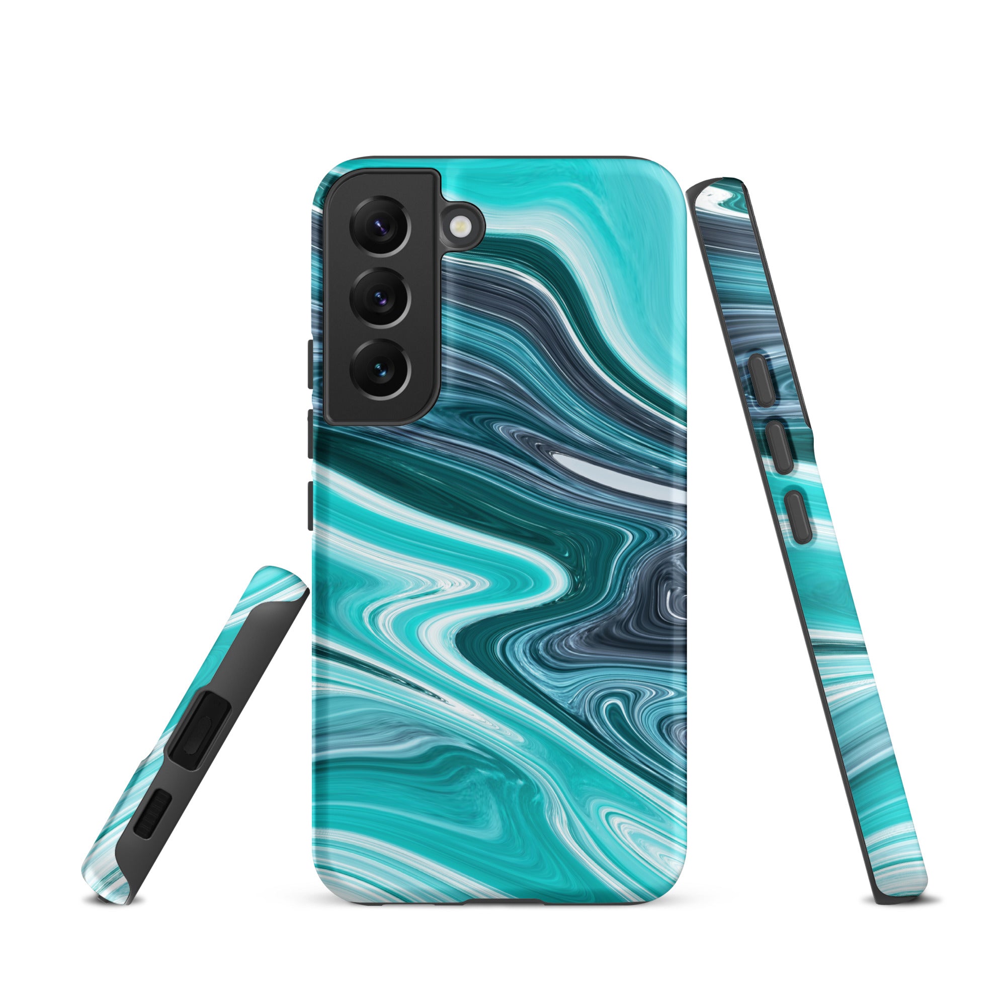 Tough case for Samsung®- Marble Cyan