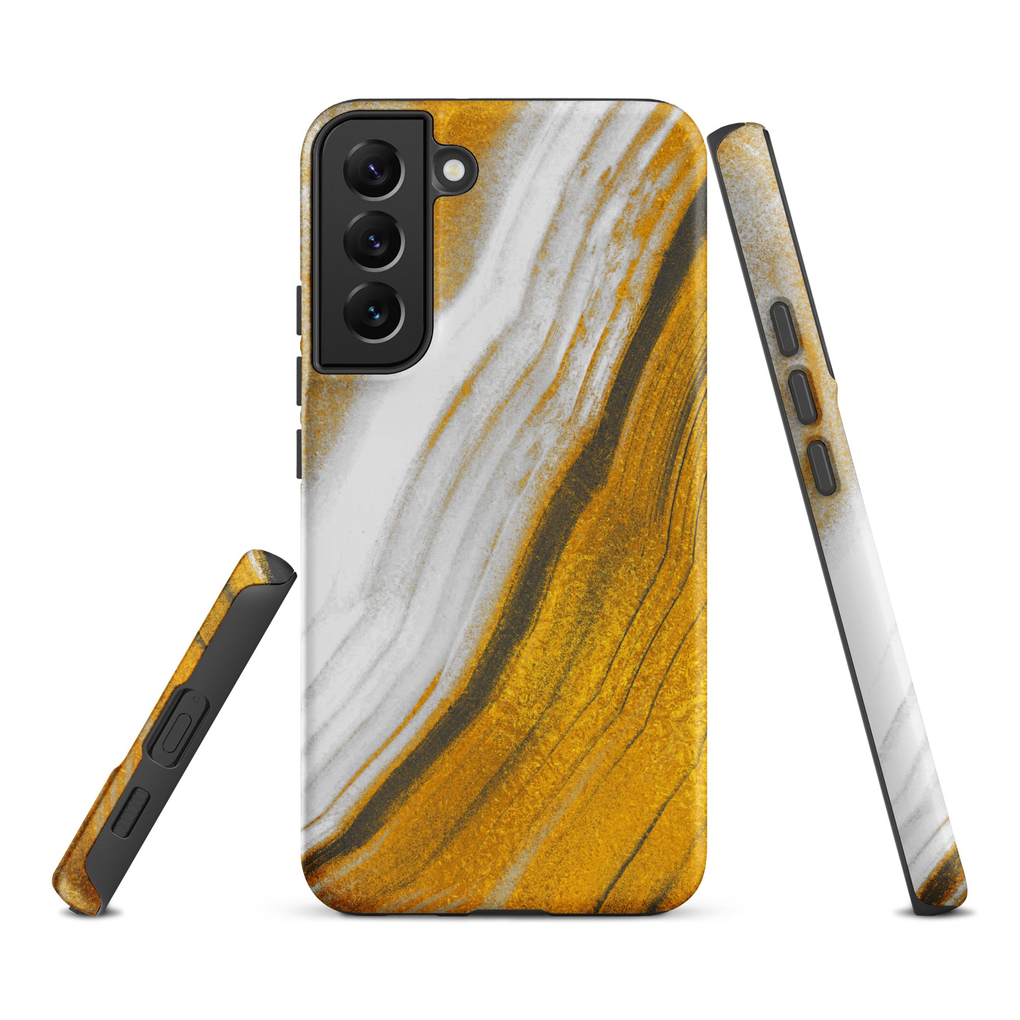 Tough case for Samsung®- Marble Brown and White