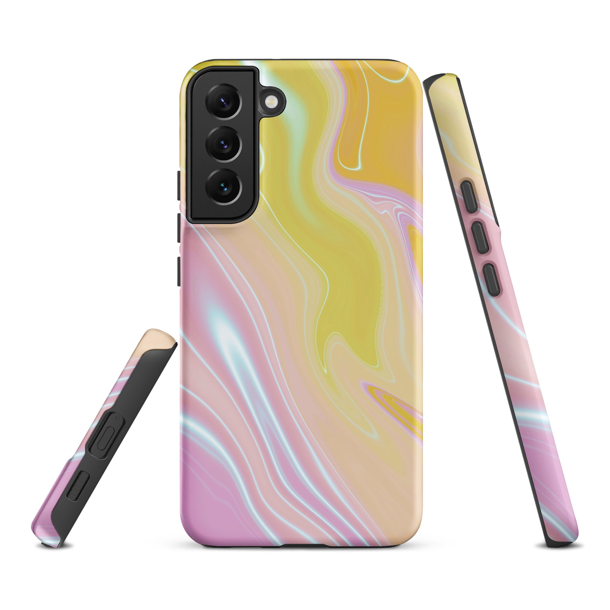 Tough case for Samsung®- Marble Yellow and Pink