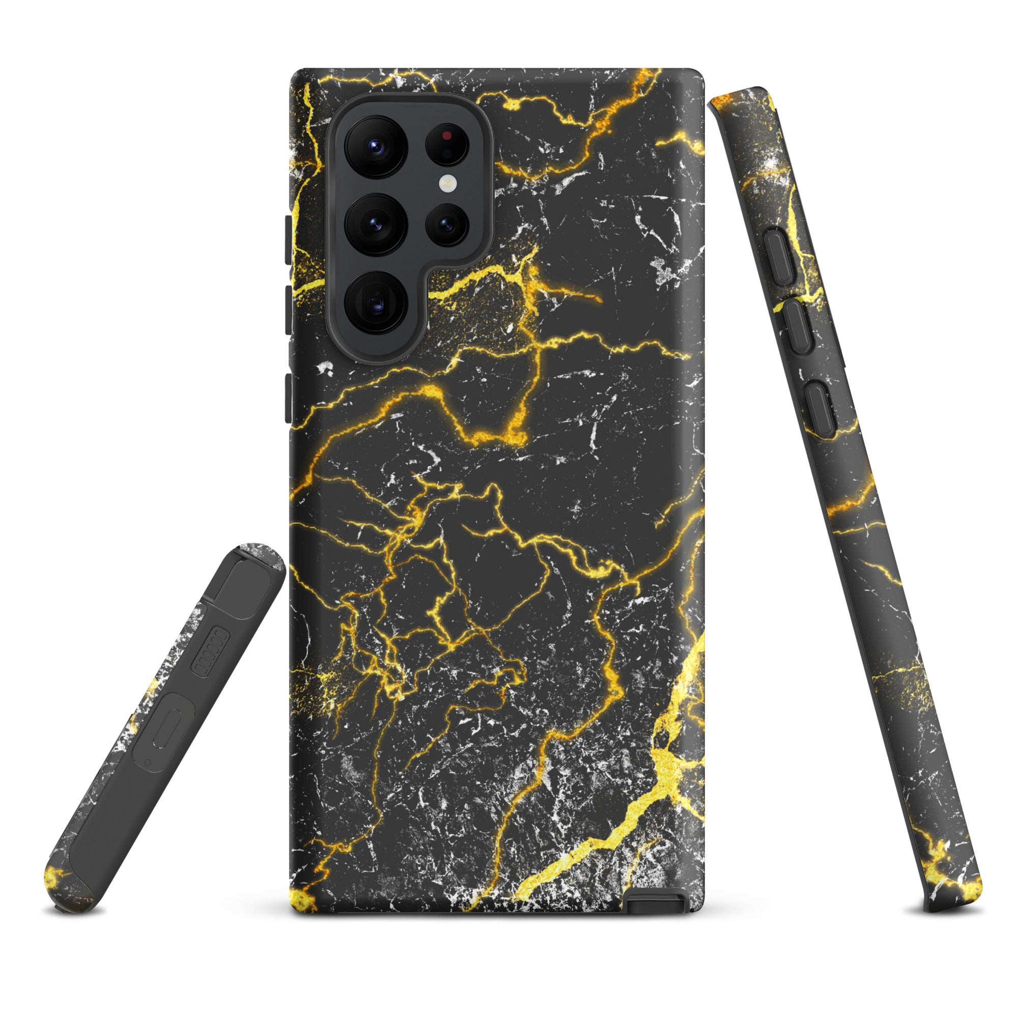 Tough case for Samsung®- Marble Black and Gold