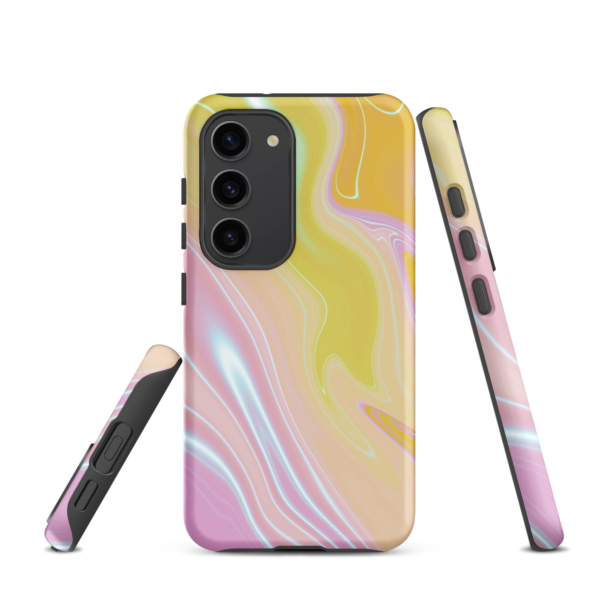 Tough case for Samsung®- Marble Yellow and Pink