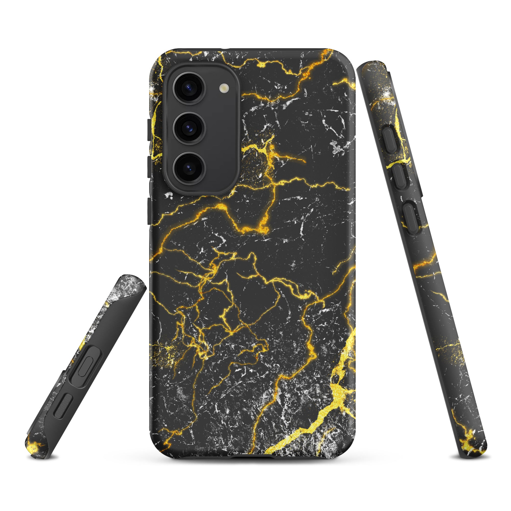 Tough case for Samsung®- Marble Black and Gold