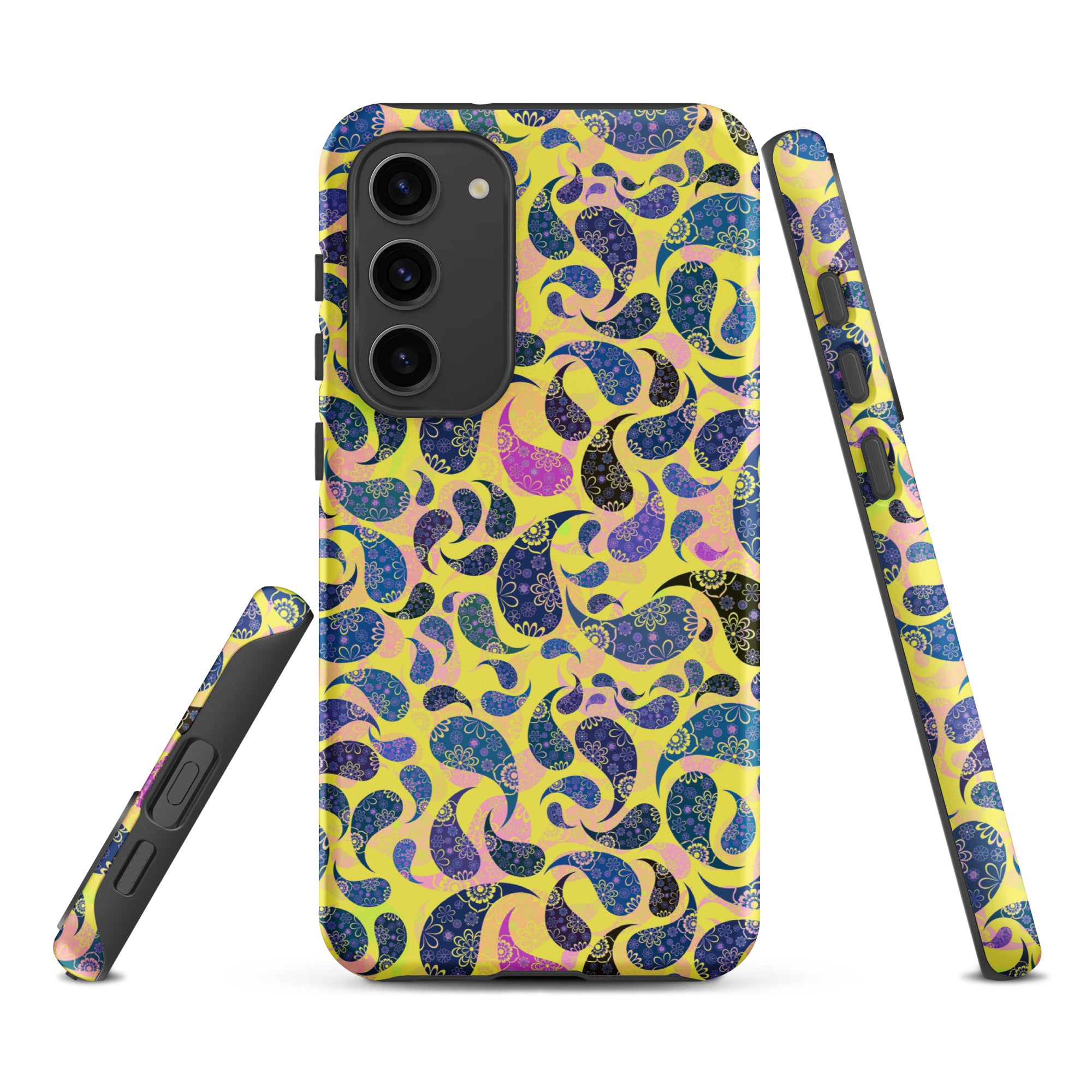 Tough case for Samsung®- Paisley Dark Yellow