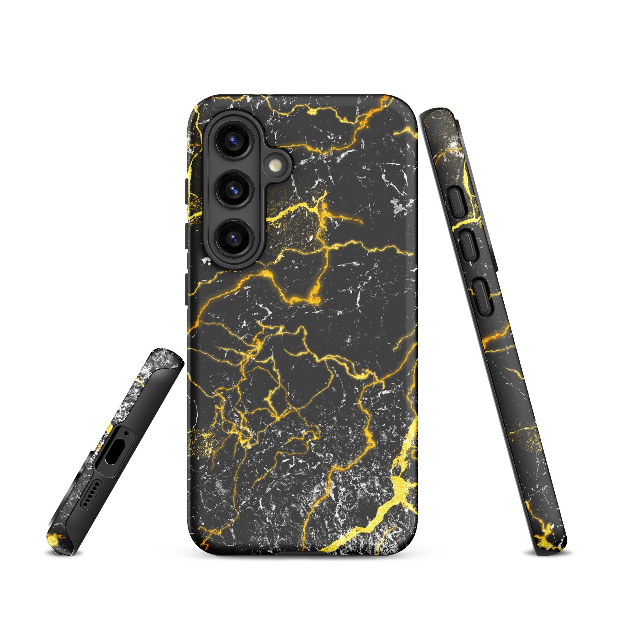 Tough case for Samsung®- Marble Black and Gold