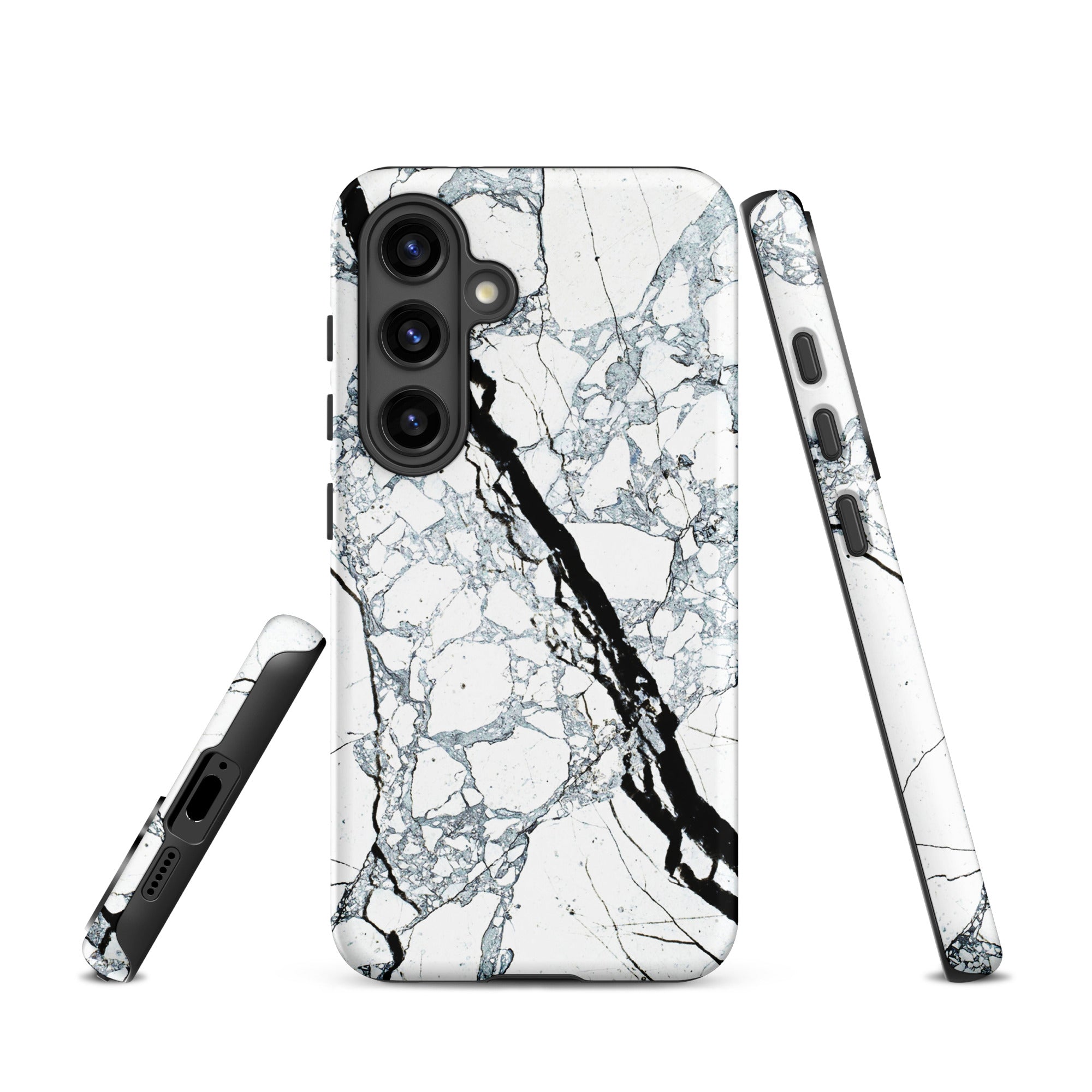 Tough case for Samsung®- Marble Black and White