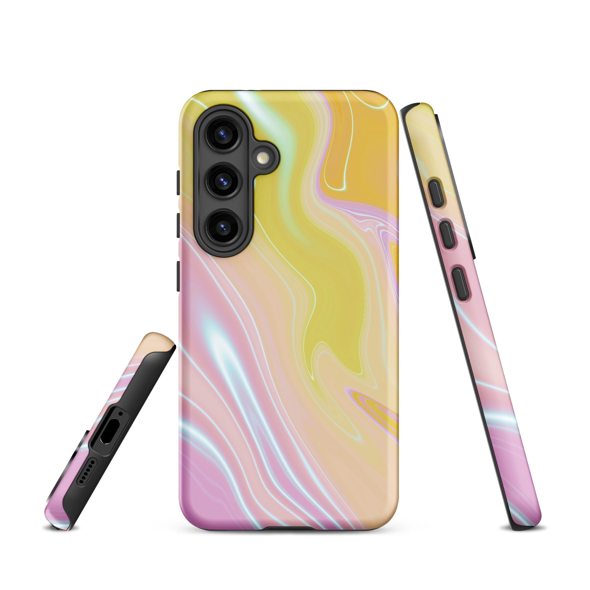 Tough case for Samsung®- Marble Yellow and Pink