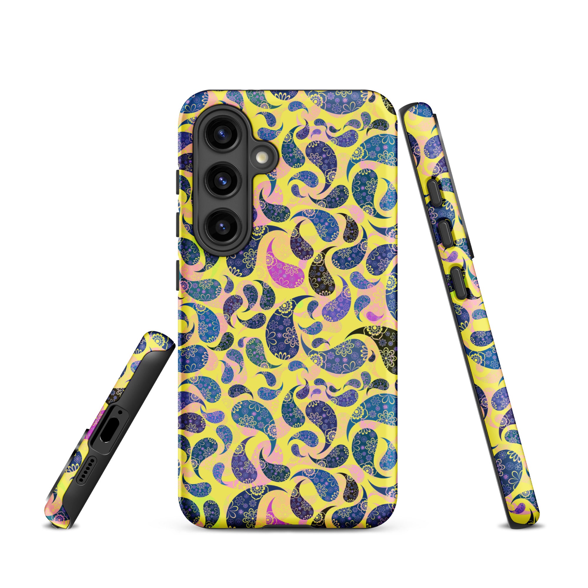 Tough case for Samsung®- Paisley Dark Yellow