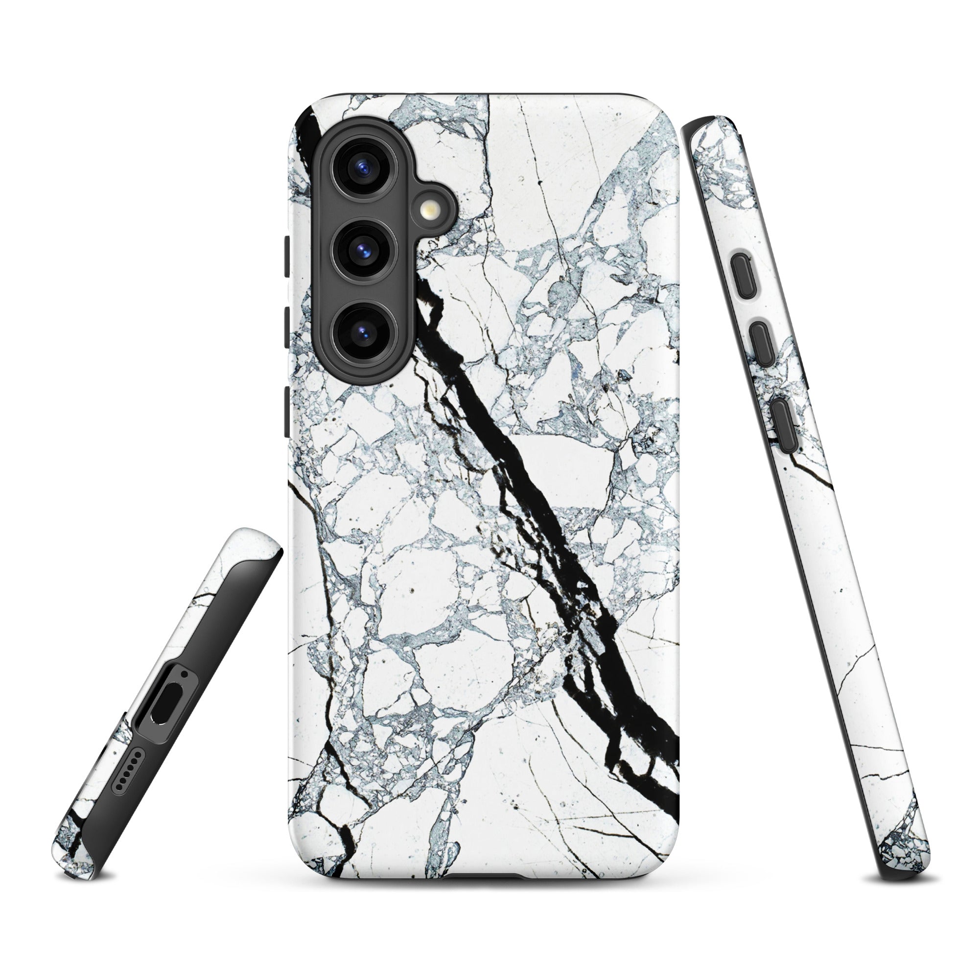 Tough case for Samsung®- Marble Black and White