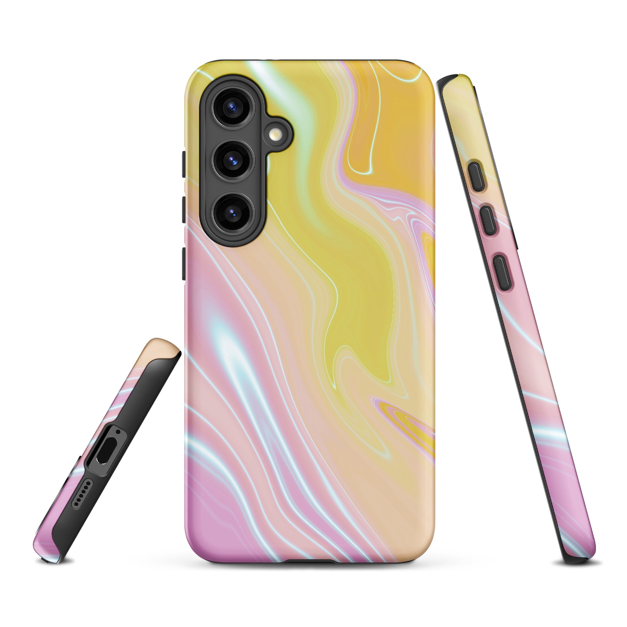 Tough case for Samsung®- Marble Yellow and Pink