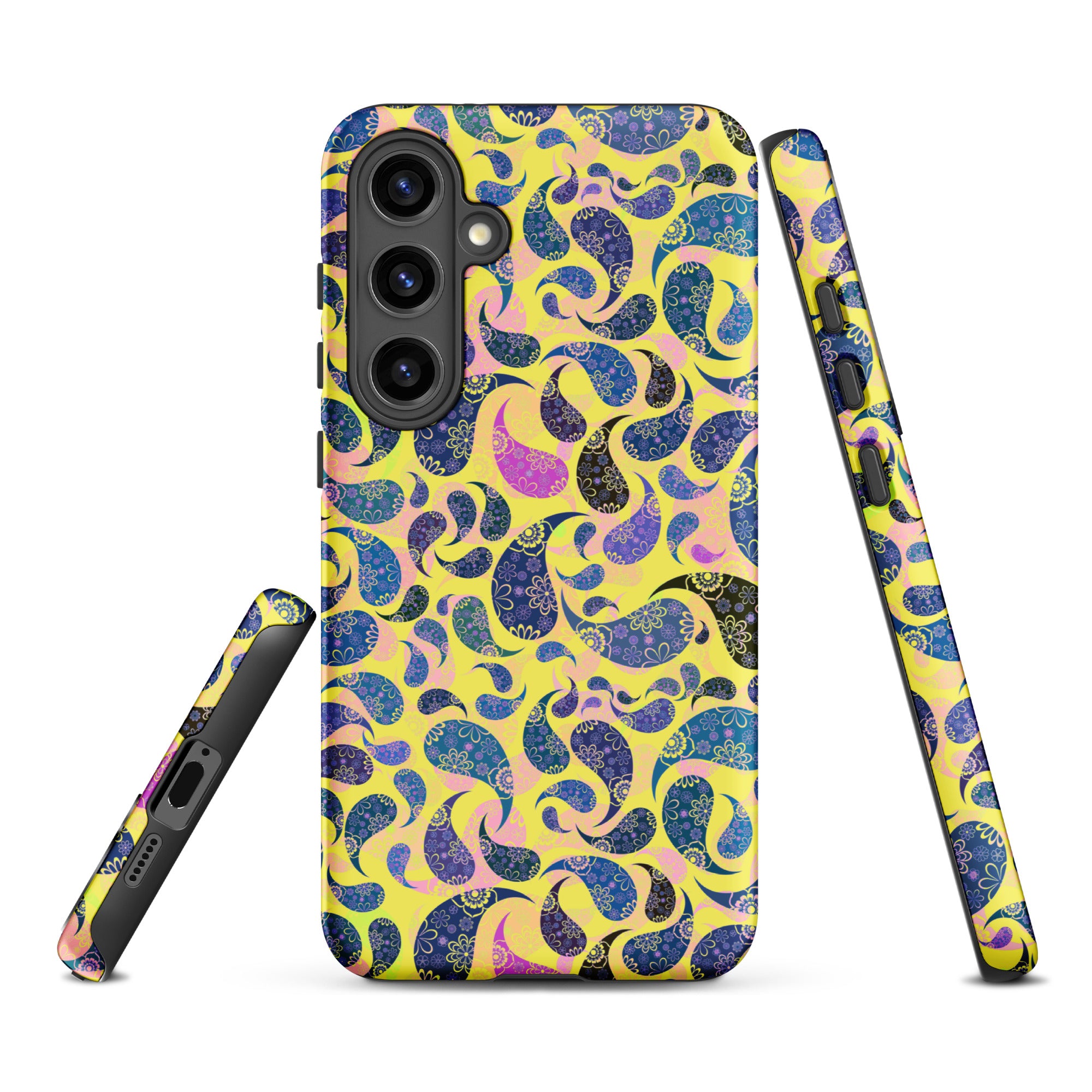 Tough case for Samsung®- Paisley Dark Yellow