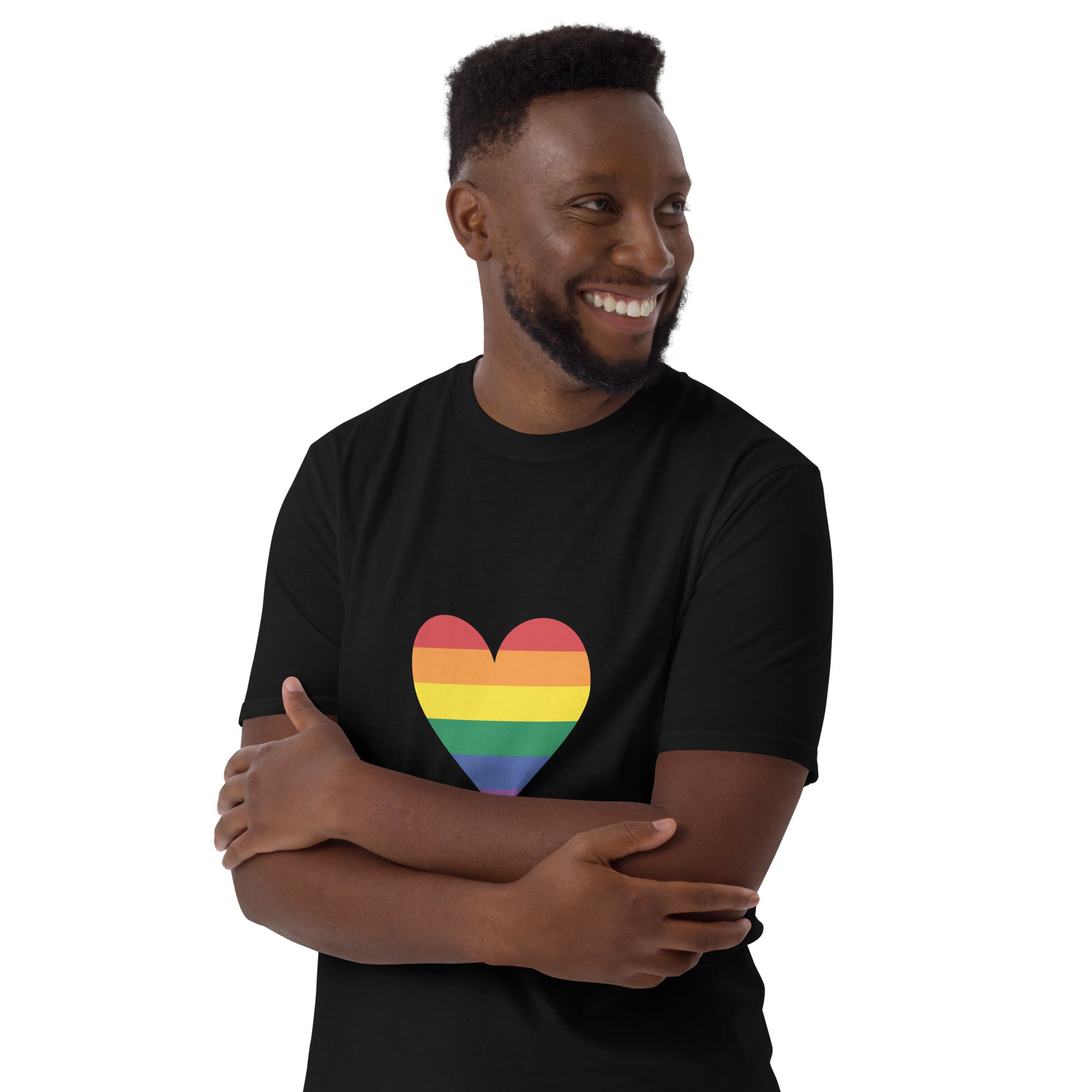 Short-Sleeve Unisex T-Shirt-Pride Rainbow Heart