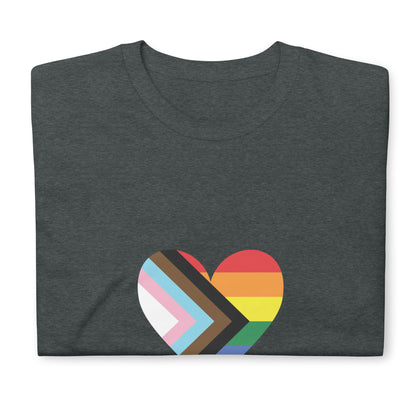 Short-Sleeve Unisex T-Shirt-Progress Pride Heart