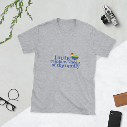 Short-Sleeve Unisex T-Shirt- I'm the rainbow sheep of the family