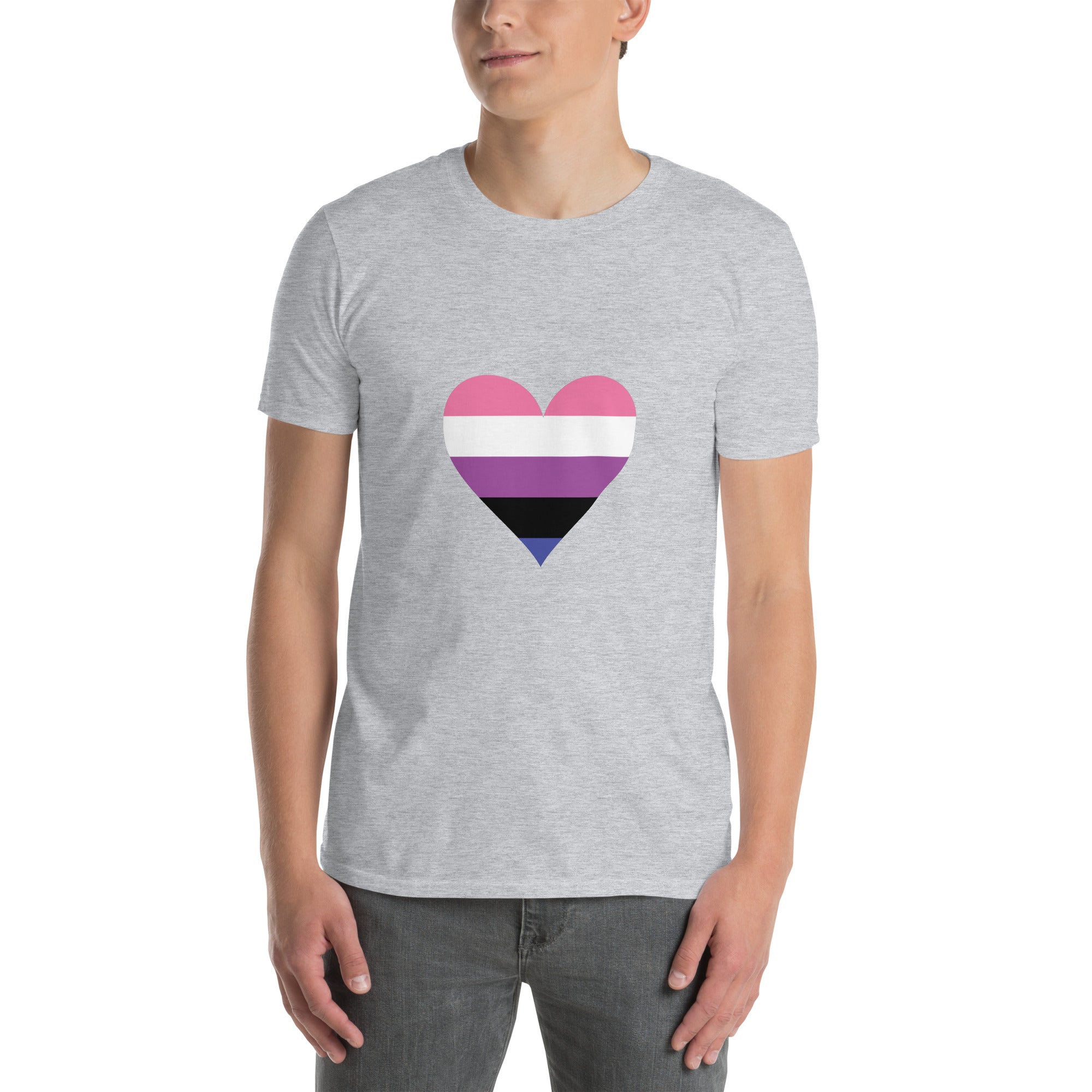 Short-Sleeve Unisex T-Shirt-Genderfluid Heart