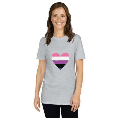 Short-Sleeve Unisex T-Shirt-Genderfluid Heart