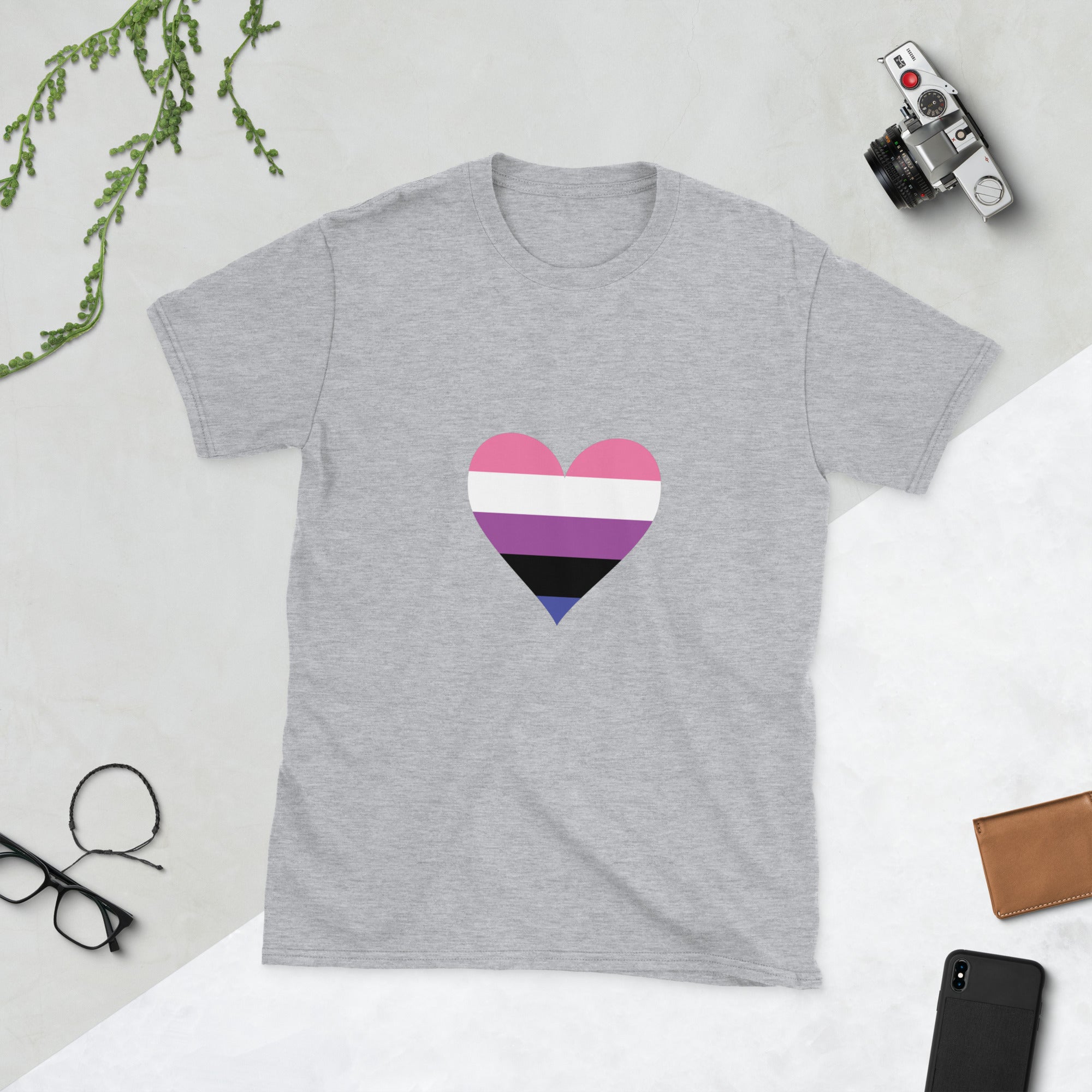 Short-Sleeve Unisex T-Shirt-Genderfluid Heart