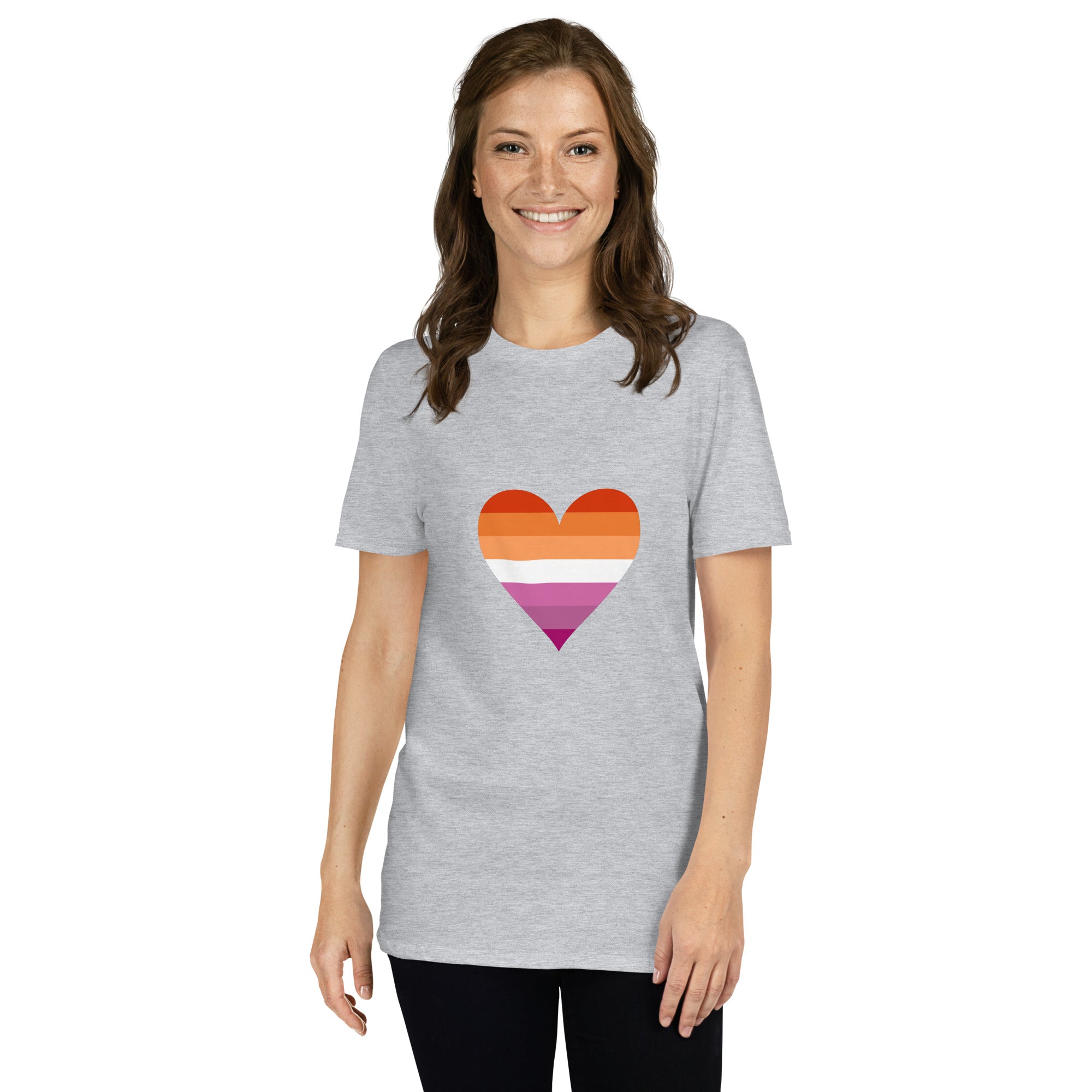 Short-Sleeve Unisex T-Shirt-Lesbian Heart