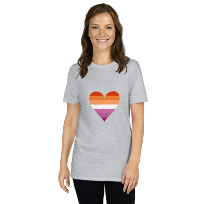 Short-Sleeve Unisex T-Shirt-Lesbian Heart