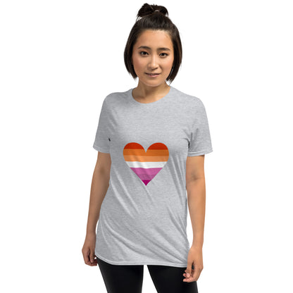 Short-Sleeve Unisex T-Shirt-Lesbian Heart