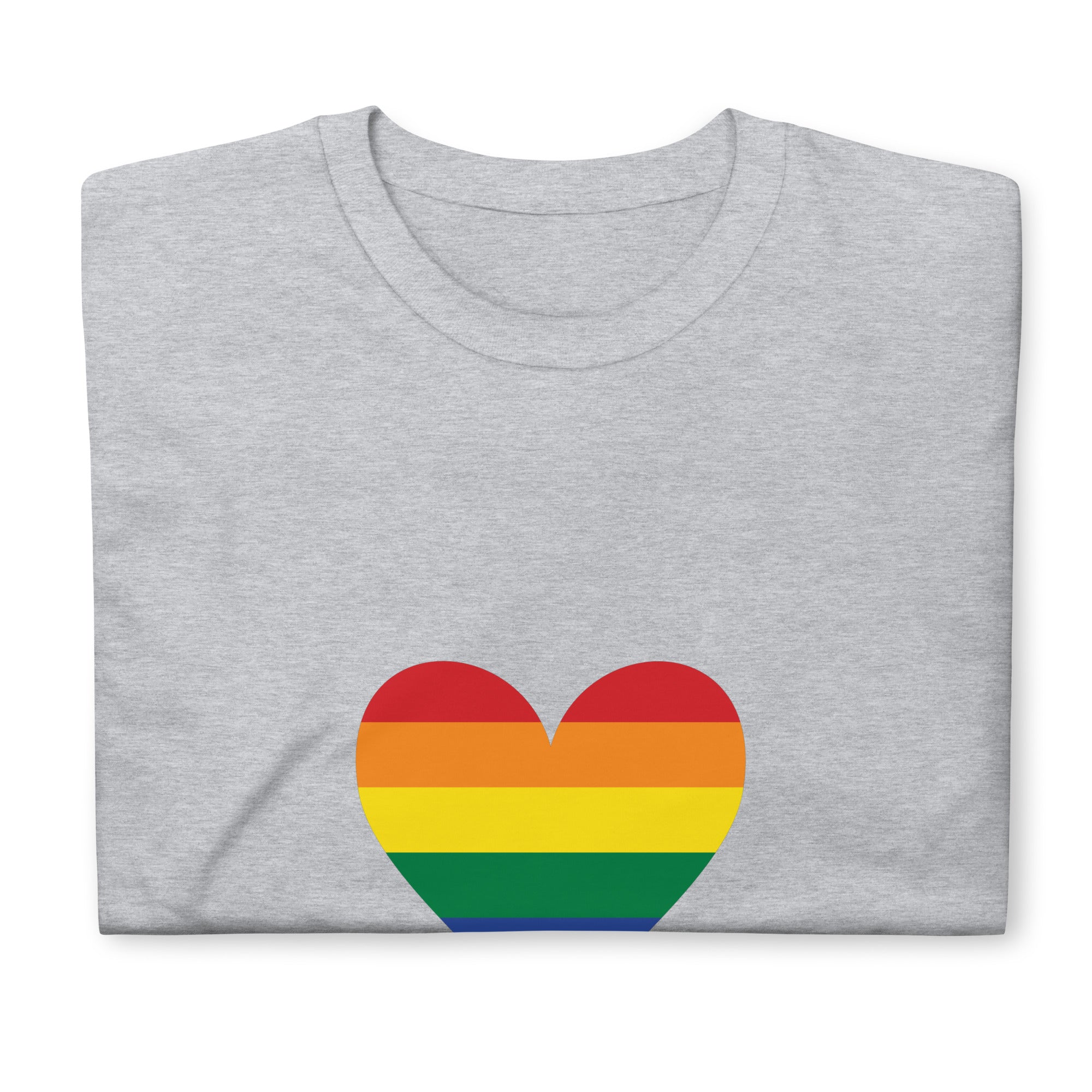 Short-Sleeve Unisex T-Shirt-Pride Rainbow Heart