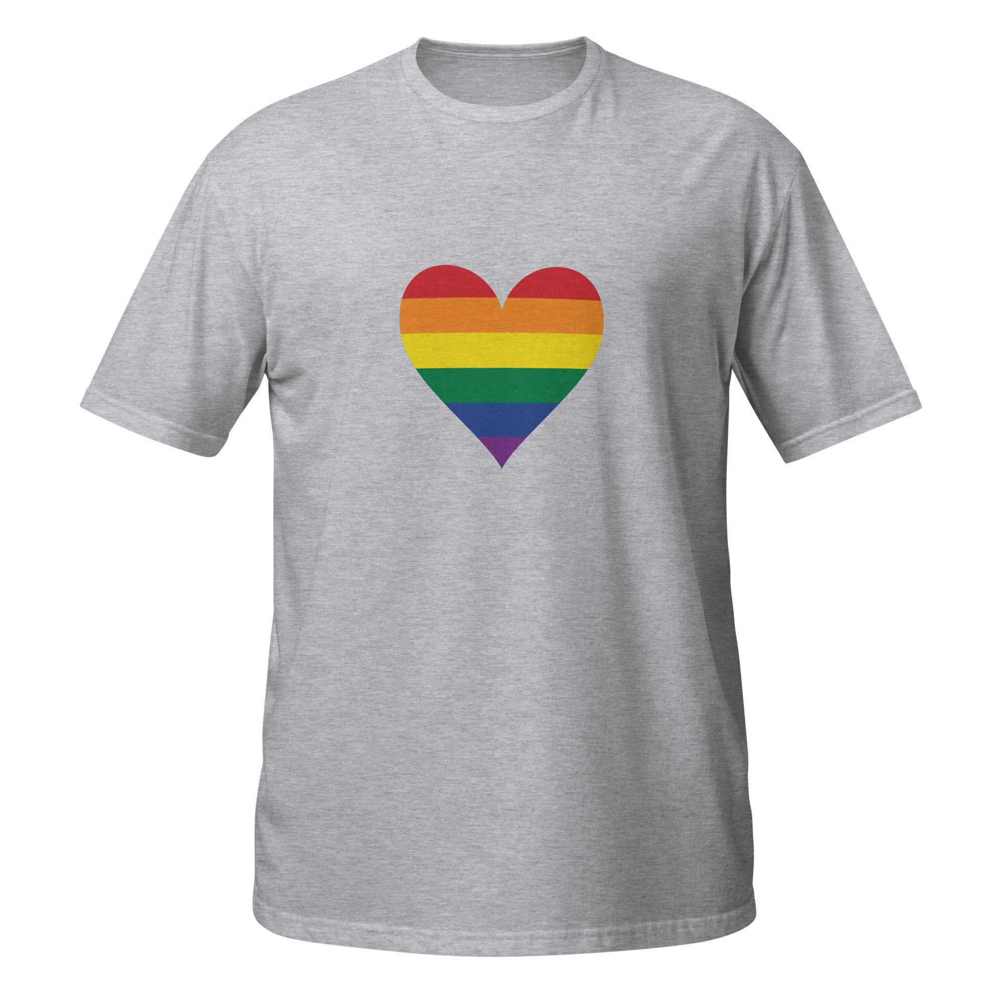 Short-Sleeve Unisex T-Shirt-Pride Rainbow Heart