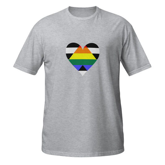 Short-Sleeve Unisex T-Shirt-Straight Ally Heart