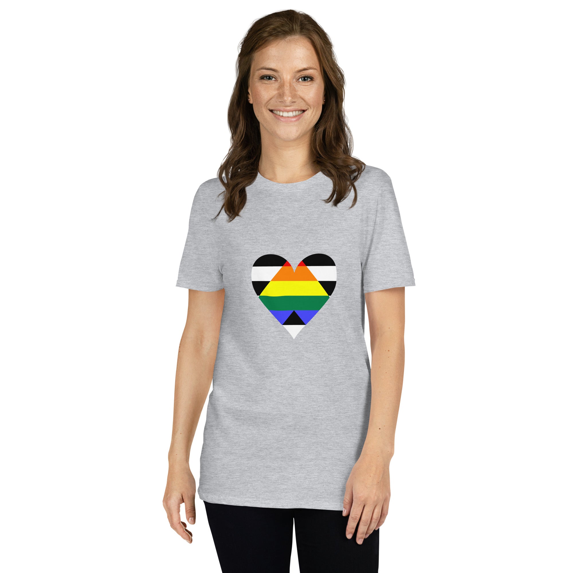 Short-Sleeve Unisex T-Shirt-Straight Ally Heart