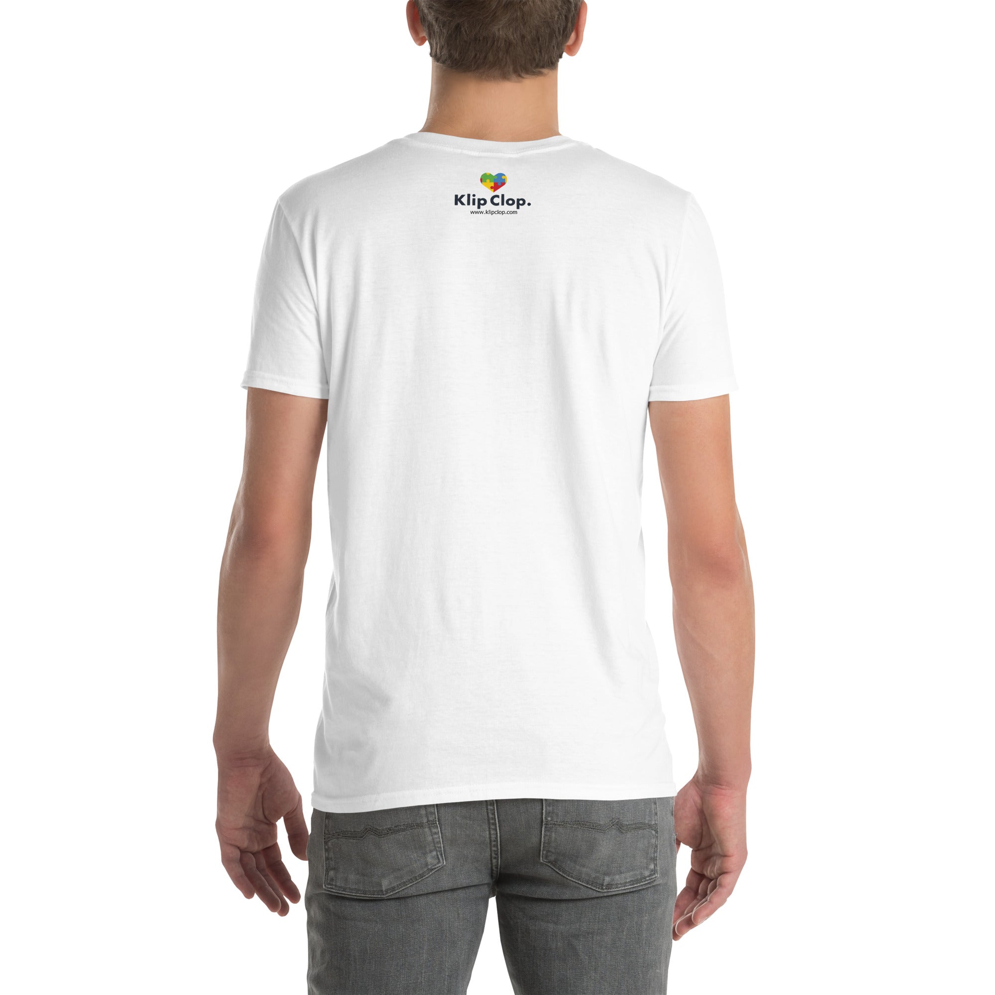 Short-Sleeve Unisex T-Shirt- Autism doesn t with a manual